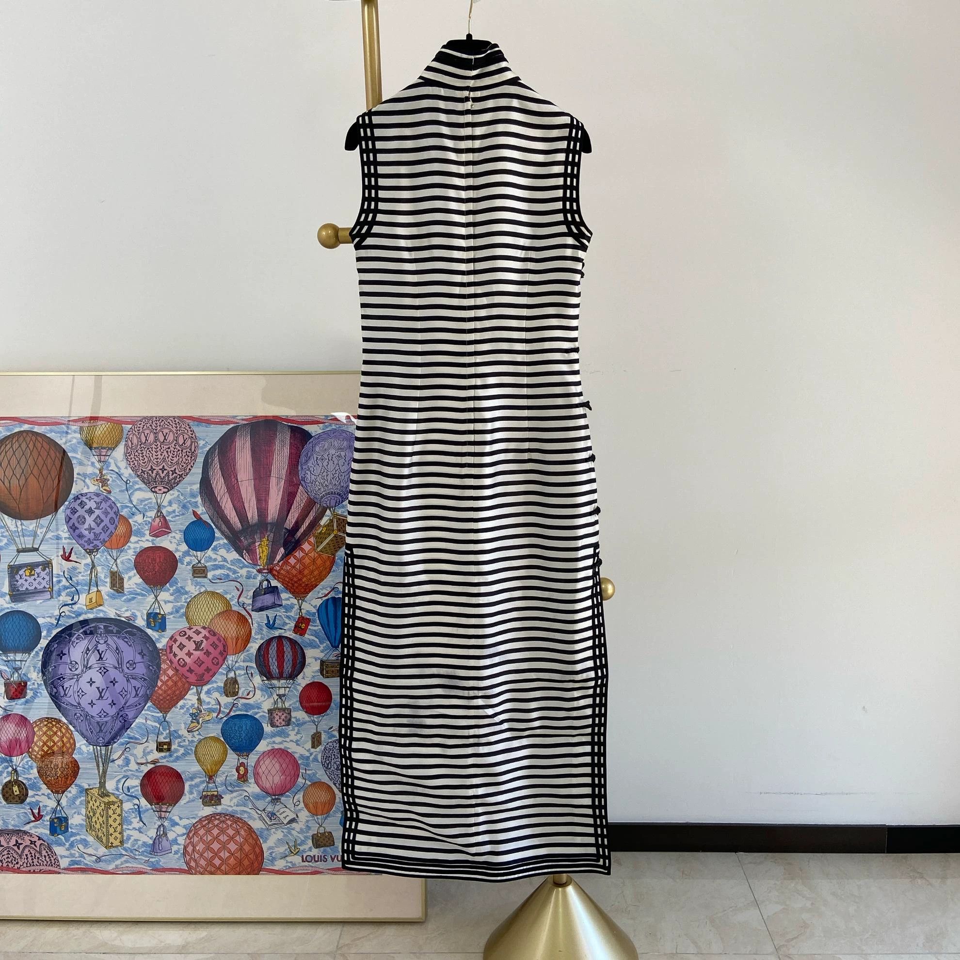 Dolce & Gabbana Dolce&Gabbana Striped Cheongsam Dress Size 40 Size S / US 4 / IT 40 - 2 Thumbnail
