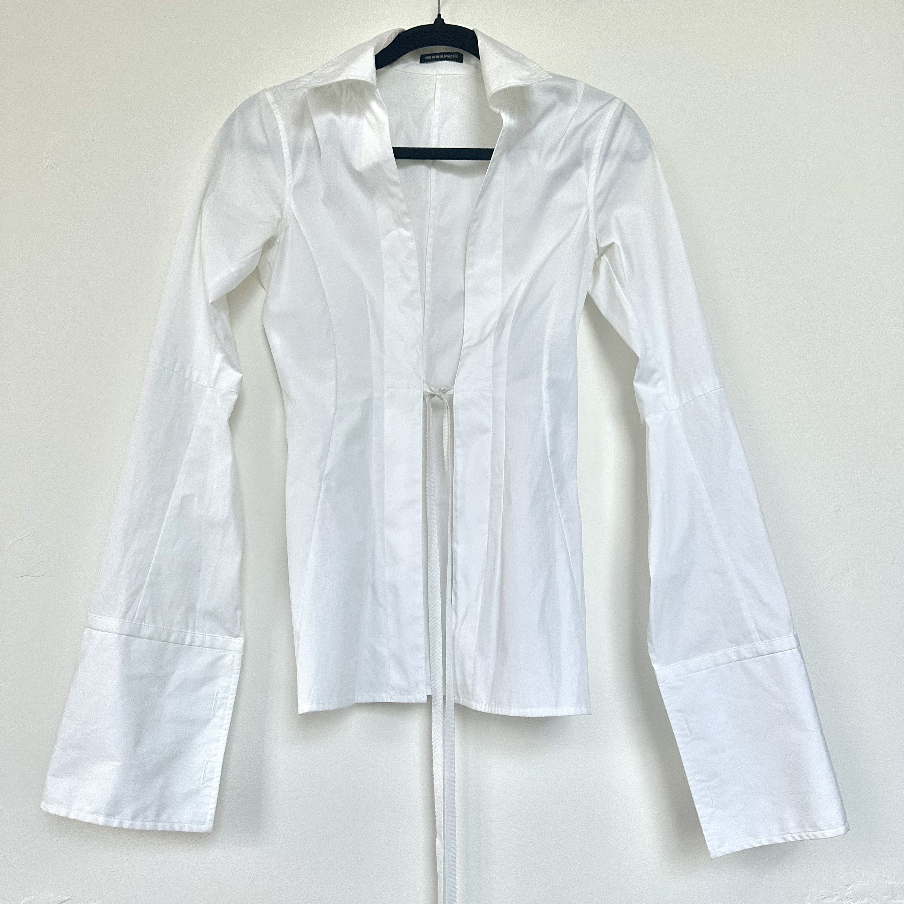 Ann Demeulemeester Ann Demeulemeester White Linsey Shirt Size XS / US 0-2 / IT 36-38 - 5 Thumbnail