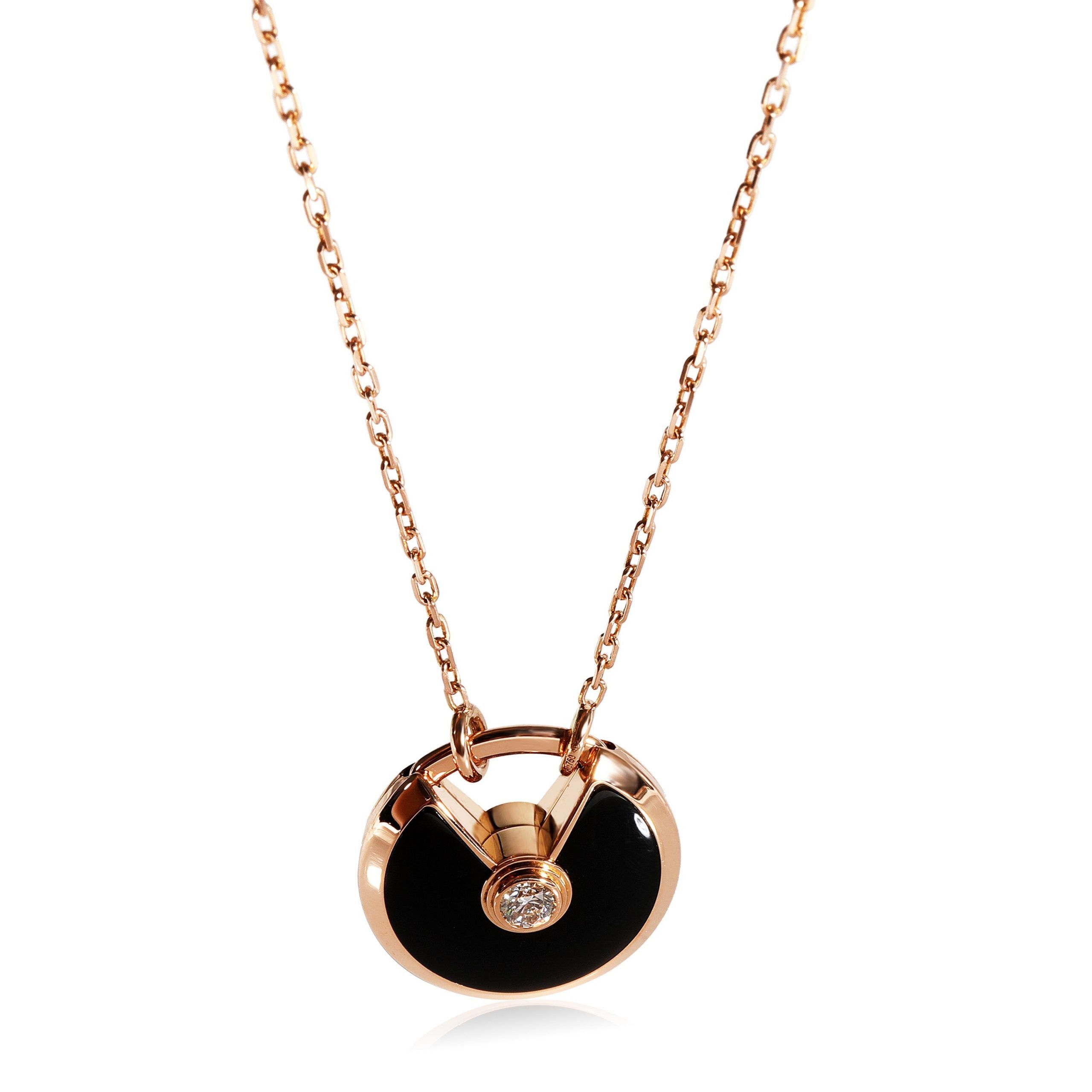 image of Cartier Amulette De Cartier Diamond Pendant In 18K Rose Gold 0.09 Ctw, Women's