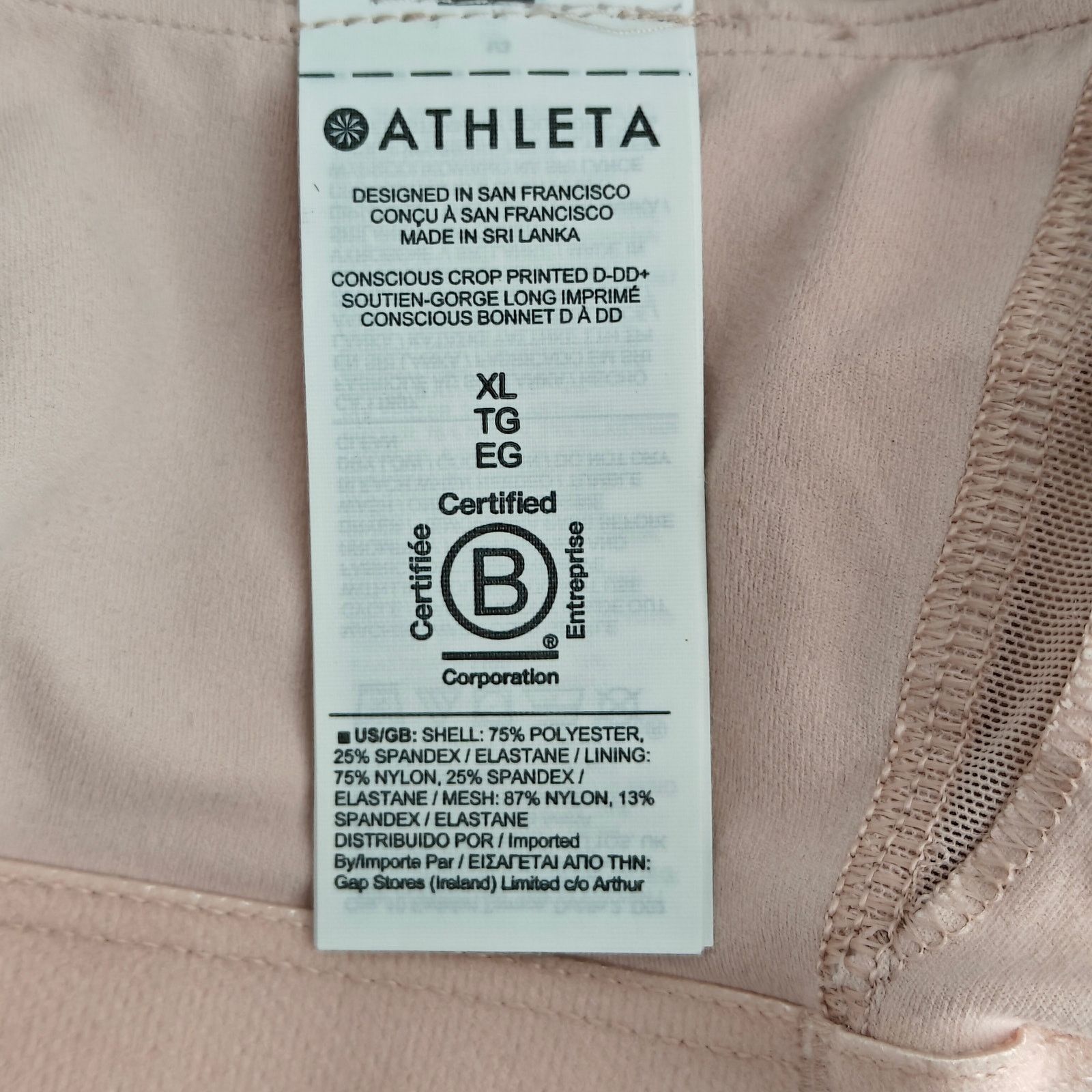 Athleta Athleta Conscious Crop Printed Vibrant Pink Orchid XL Size XL / US 12-14 / IT 48-50 - 3 Thumbnail