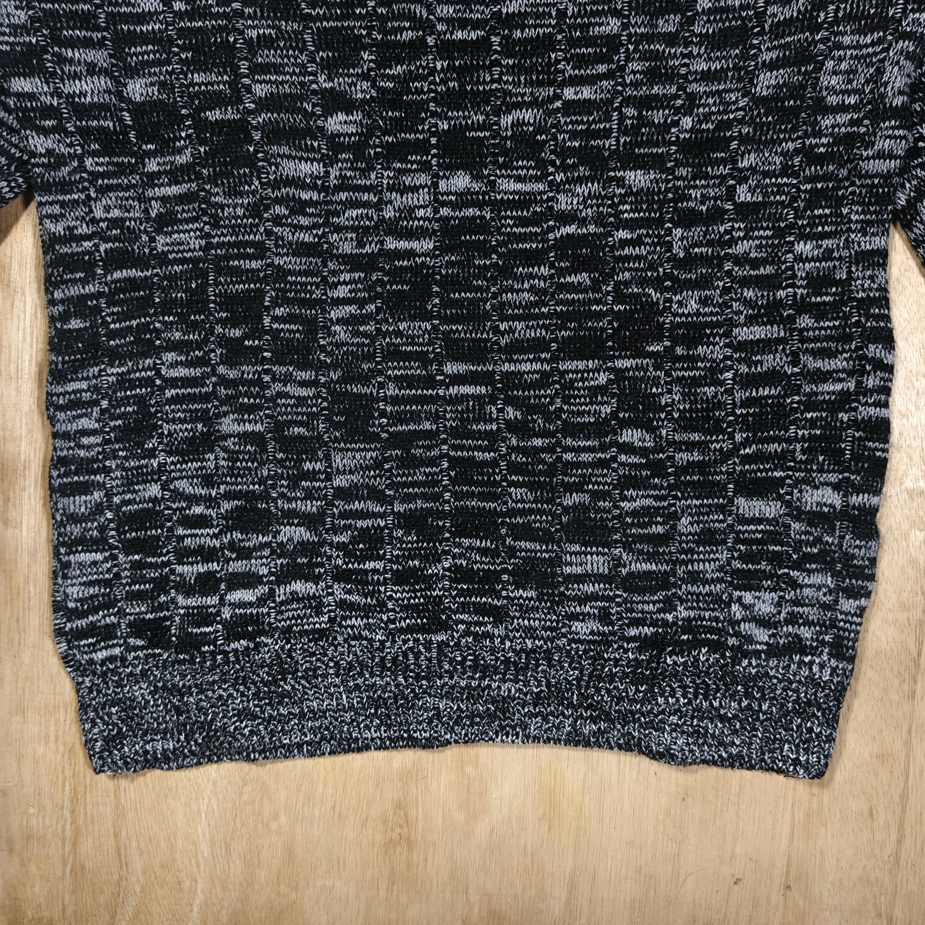 semanticdesign Semanticdesign Black&Grey Marled Cable Knitwear Size US L / EU 52-54 / 3 - 8 Thumbnail