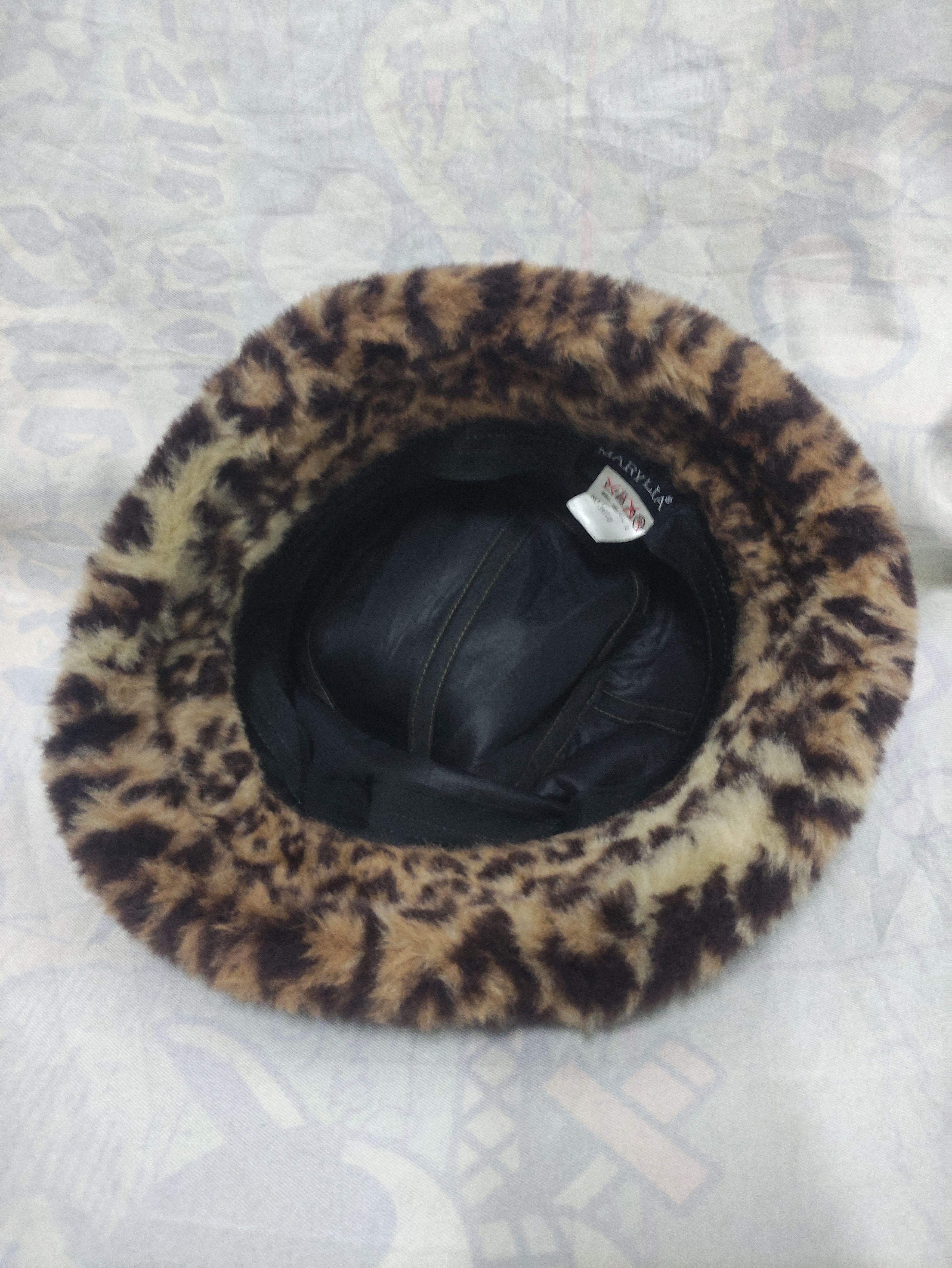 Japanese Brand MARYLIA WOOL LEOPARD BUCKET HAT Size ONE SIZE - 2 Thumbnail