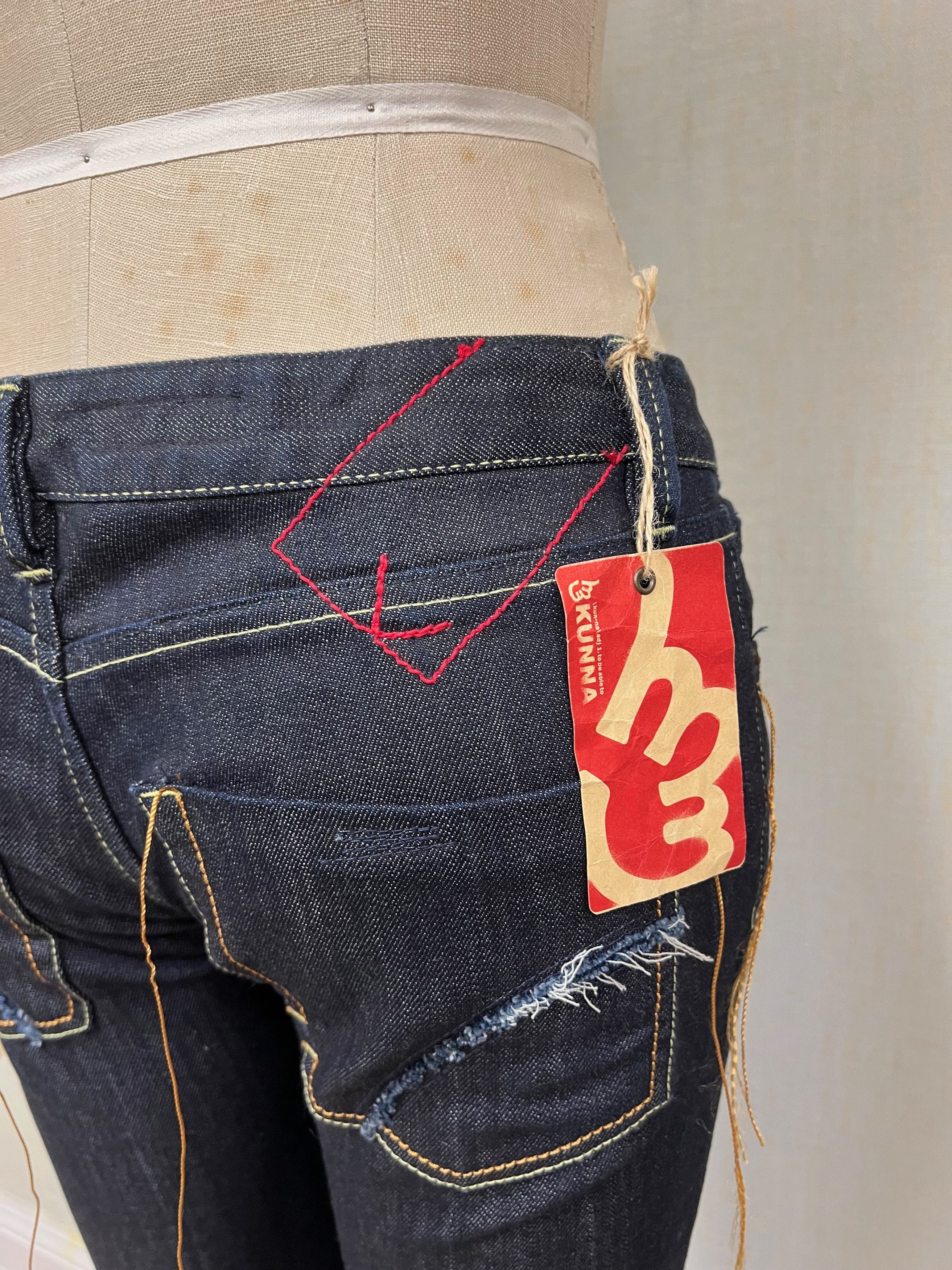 Vintage NWT Vintage Kunna Dark Wash Straight Low Rise Jeans 31 Size 31" - 7 Thumbnail