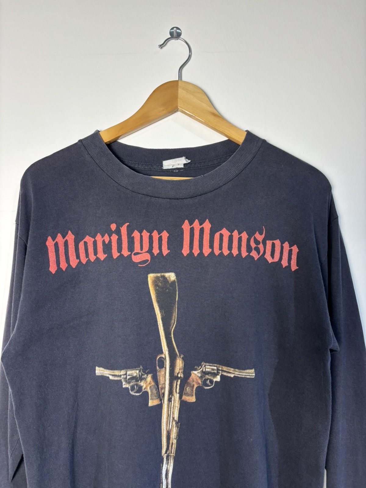 Band Tees Vintage Faded Boxy 2001 Marilyn Manson Holy Wood Size US M / EU 48-50 / 2 - 4 Thumbnail