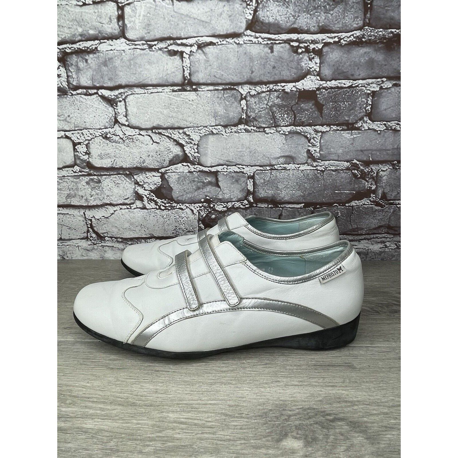 Mephisto Mephisto Cool Air White Leather Strap Driving Loafers Shoes Size US 10 / IT 40 - 23 Thumbnail