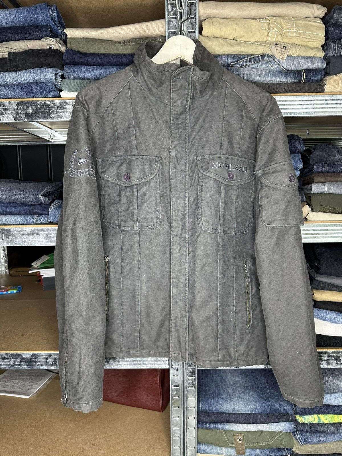 Nike Nike MCMLXXII Vintage Full Zip Cotton Jacket Coat - Men's M Size US M / EU 48-50 / 2 - 1 Thumbnail