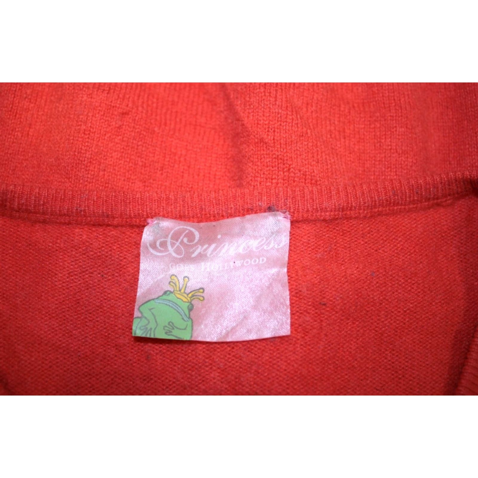 Vintage Princess Goes Hollywood Cardigan Jumper Women's 100% Cashmere Orange Size 38}/> Size XS / US 0-2 / IT 36-38 - 5 Thumbnail