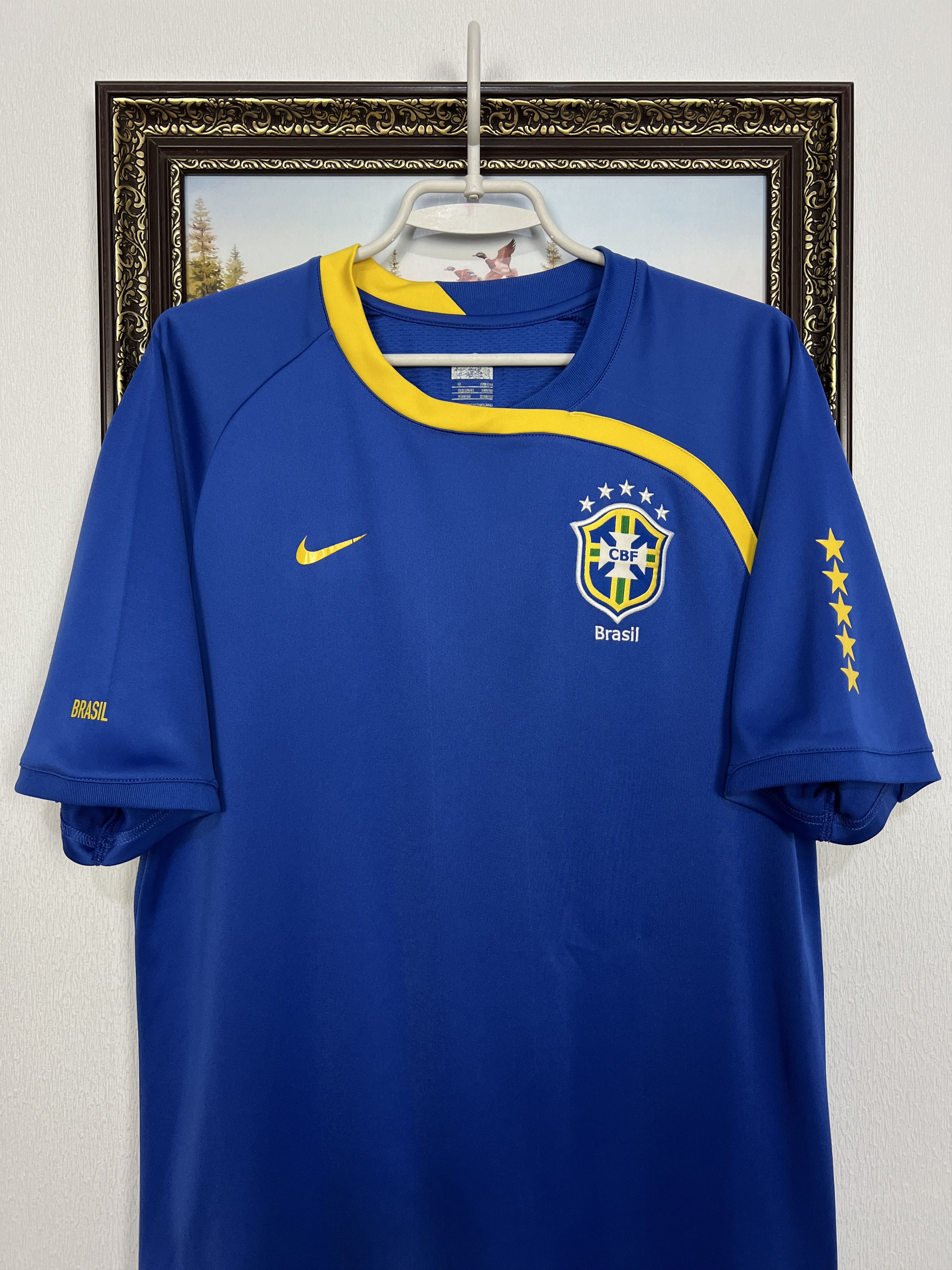 Nike Vintage Brazil Football Shirt Soccer Jersey National Trikot Size US M / EU 48-50 / 2 - 2 Thumbnail