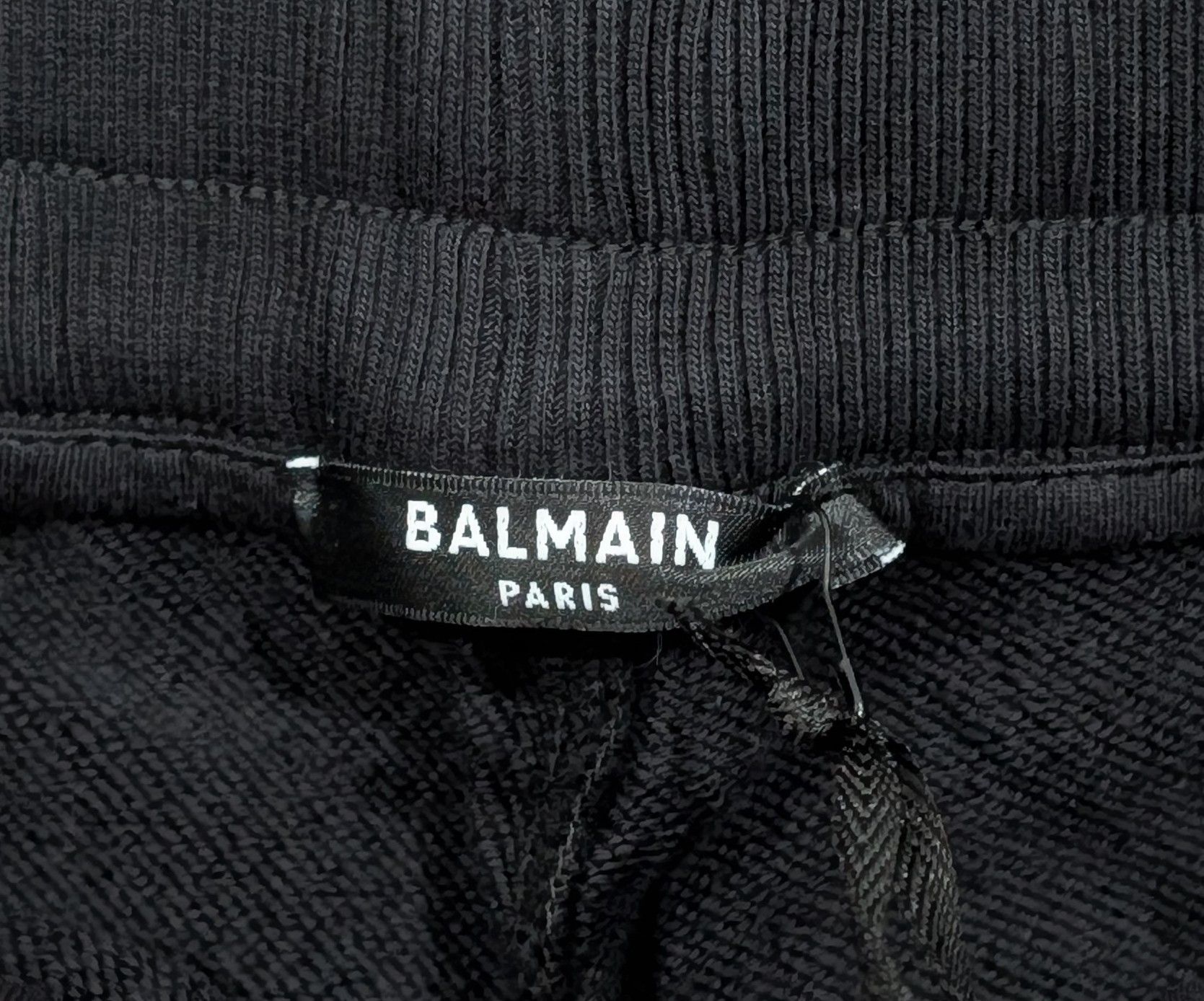Balmain Balmain Cotton Flocked Logo Sweat Shorts Black Small Size US 30 / EU 46 - 5 Thumbnail