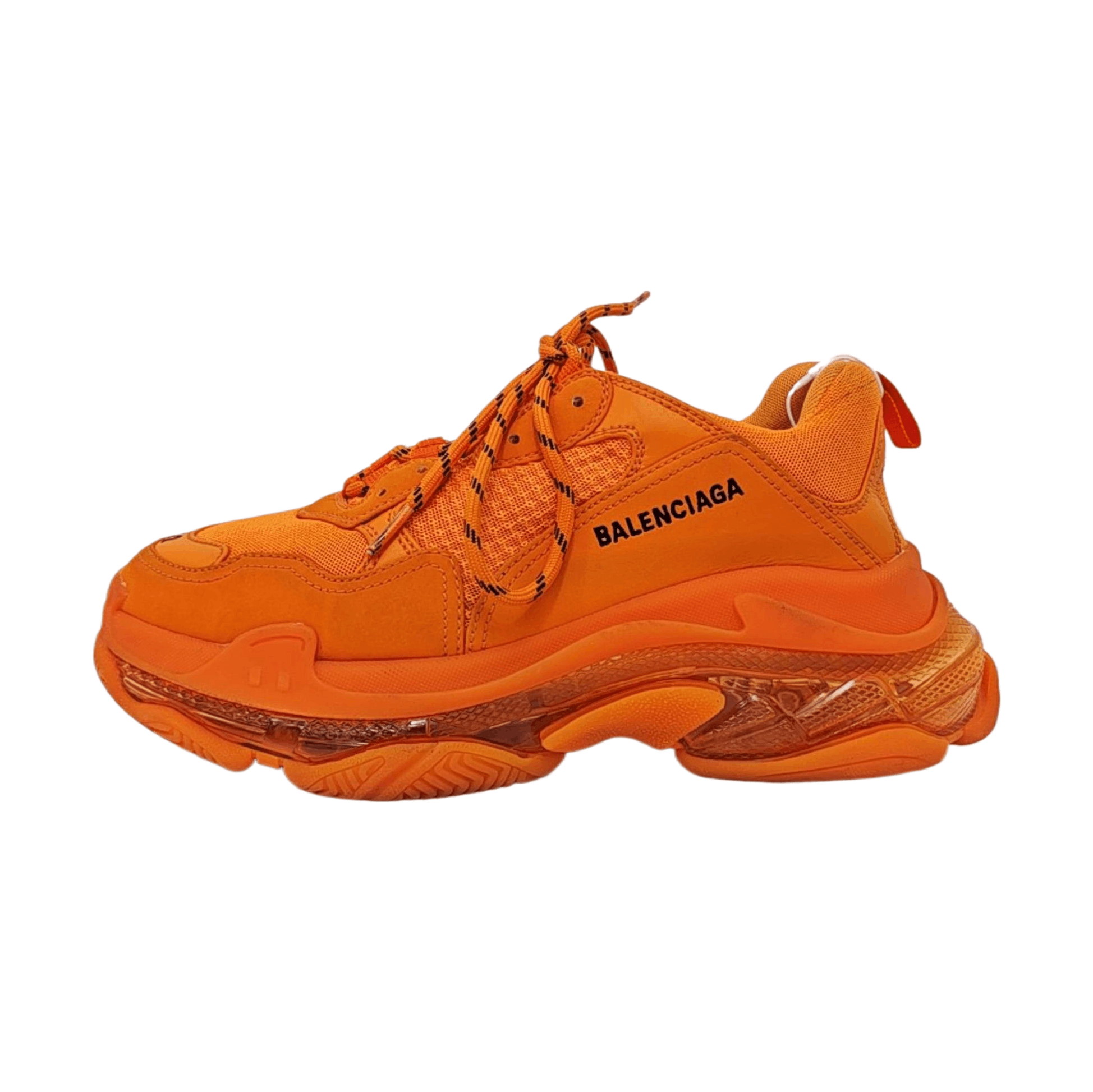 Balenciaga Balenciaga Orange Triple S Clear Sole Sneakers Size 42 Size US 9 / EU 42 - 1 Thumbnail