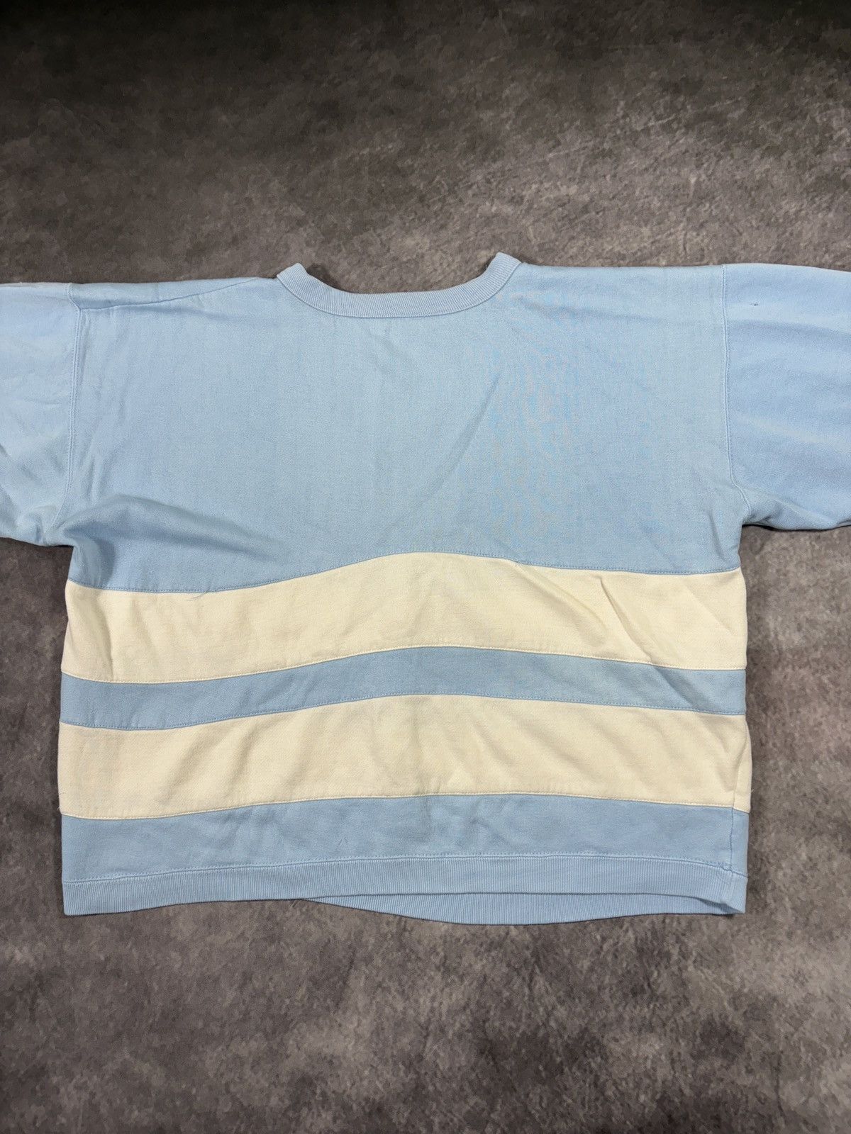 Vintage 80s Vintage Sweatshirt Crewneck Pullover Striped Cropped Size US S / EU 44-46 / 1 - 10 Thumbnail