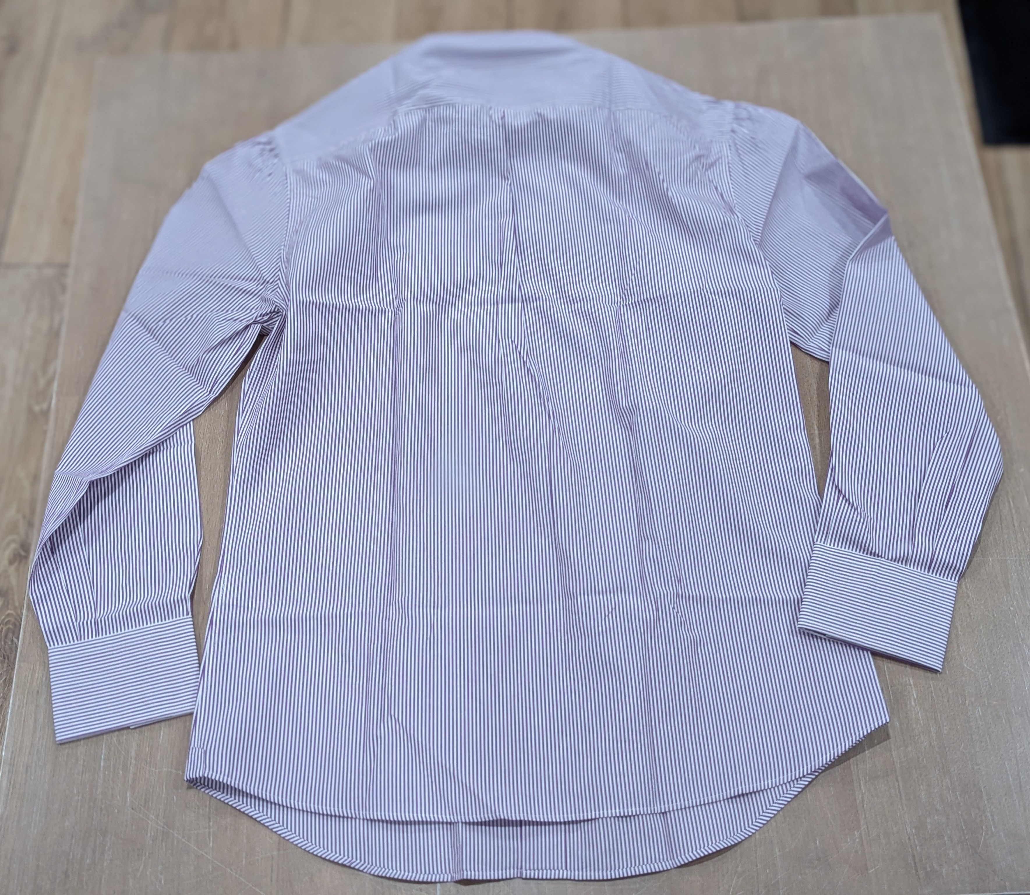 Brunello Cucinelli Striped LS Button Up Shirt Purple XL Shirts Button Ups