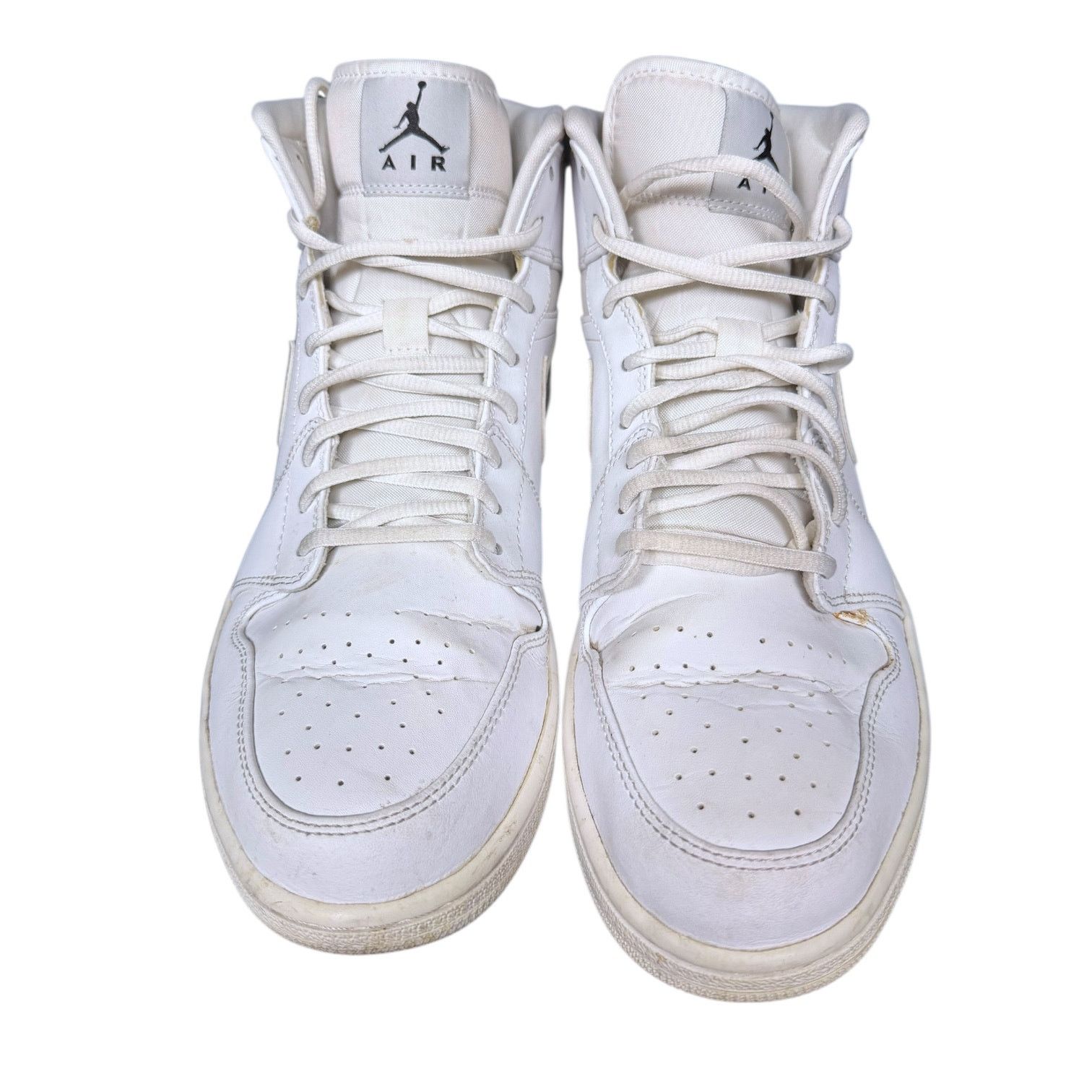 Nike Air Jordan 1 Mid Triple White Sneakers Shoes 12 Nike 2016 Size US 12 / EU 45 - 2 Thumbnail