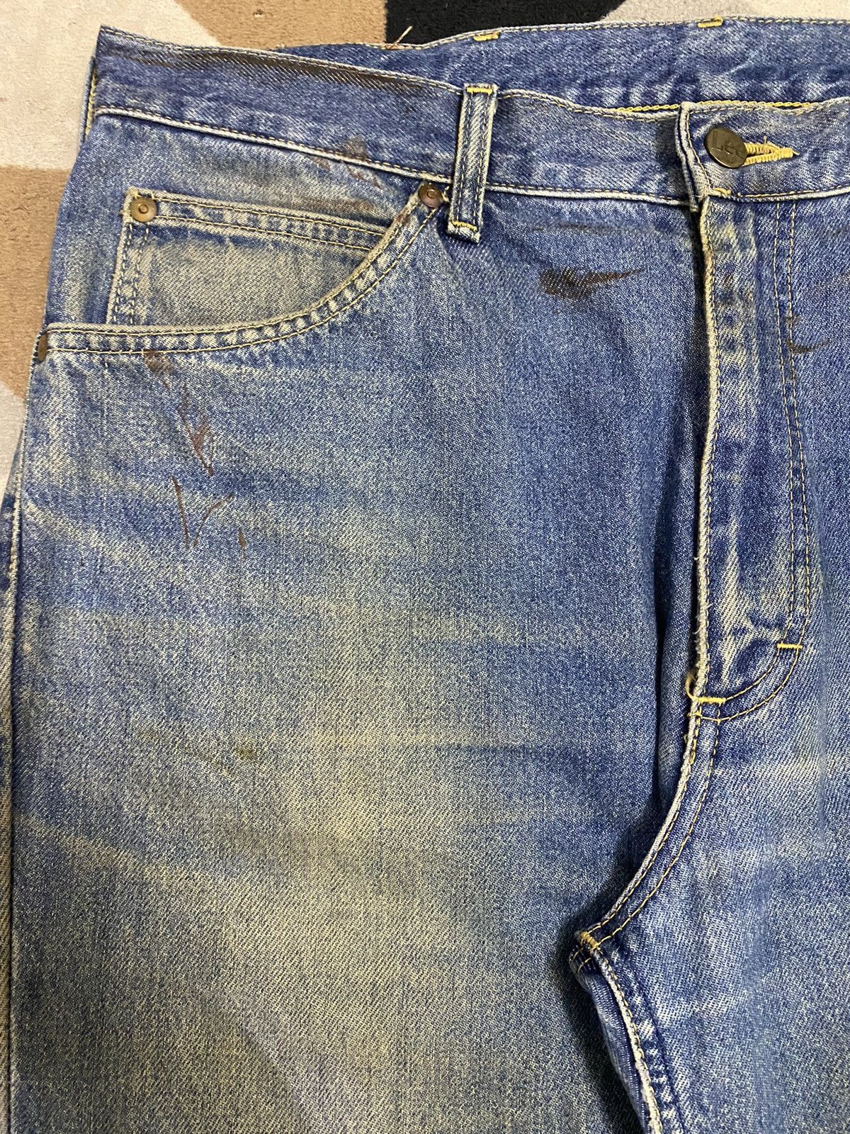 Lee Vintage Lee Mud Wash Distressed Loose Jeans Size US 33 - 7 Thumbnail