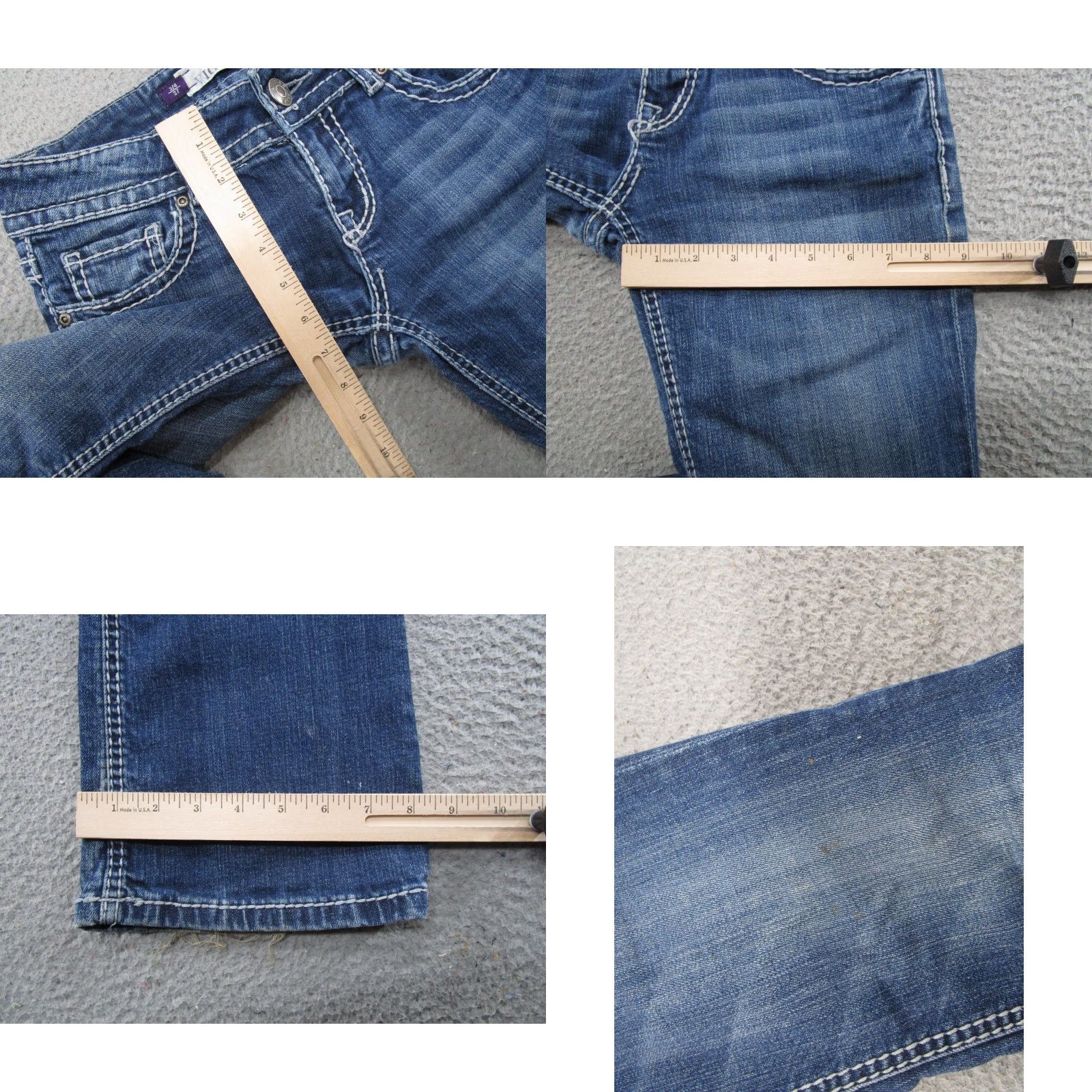 Vintage VIGOSS Jeans Bootcut Women’s Denim Blue 4 Bootcut 5-Pocket Zip Cotton Blend VTG Y2K Thin Stitch Spring Summer Fall Womens Size 27" / US 4 / IT 40 - 8 Thumbnail
