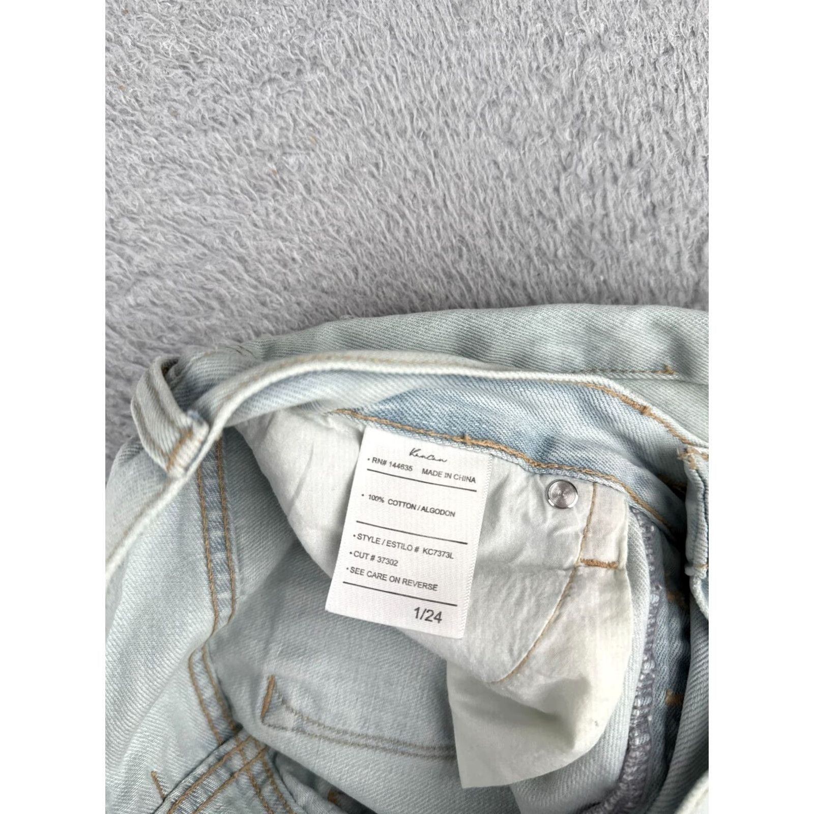 Vintage Kancan Jeans Jeans 26x33 Blue Wide-Leg High Rise 100% Cotton Distressed Junior Jeans Womens Regular 5-Pocket Western Logo Size 25" / US 0 / IT 36 - 7 Thumbnail