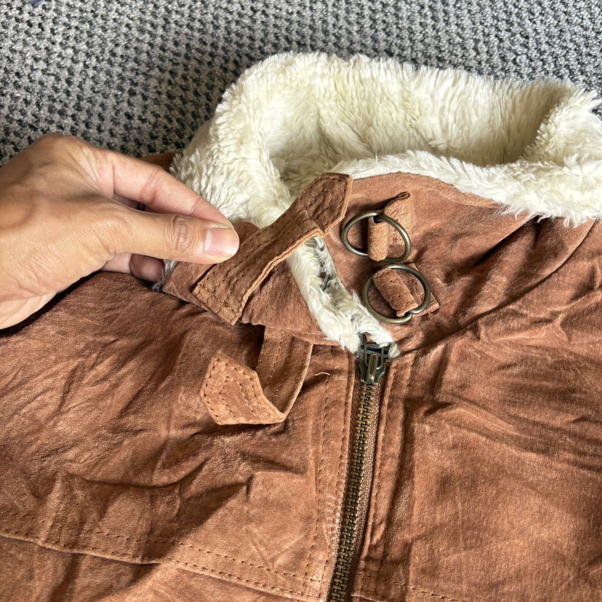 Genuine Leather Vintage Seahop Detroit Suede Leather Work Jacket Size L Size US L / EU 52-54 / 3 - 6 Thumbnail