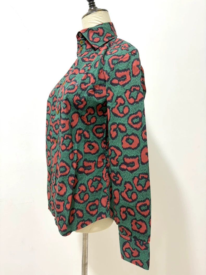 Vivienne Westwood Vivienne Westwood Green leopard shirt Size M / US 6-8 / IT 42-44 - 3 Thumbnail
