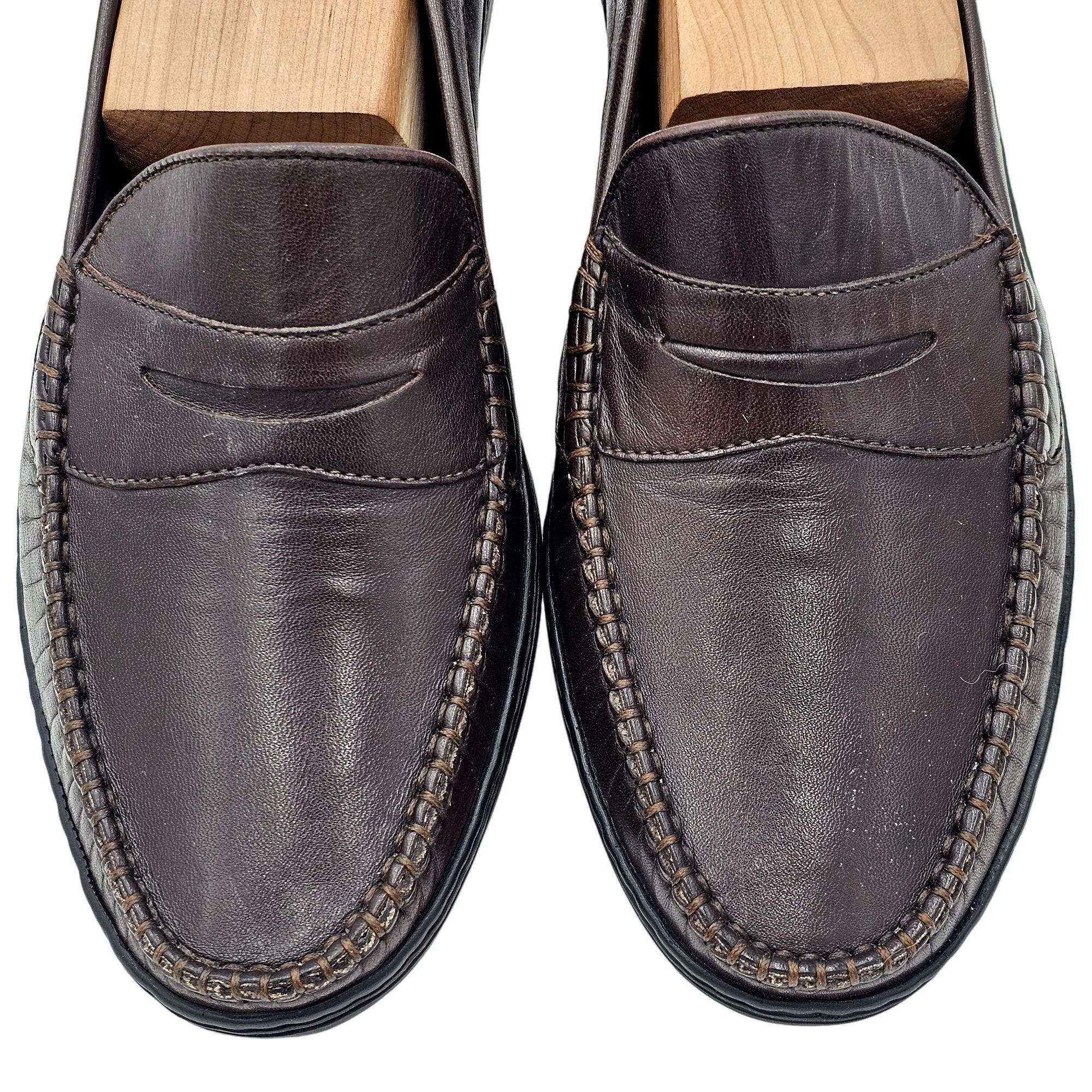 Bragano × Cole Haan Vintage Bragano Loafers Cole Haan Italy Mens 7 Brown Leather Size US 7 / EU 40 - 2 Thumbnail