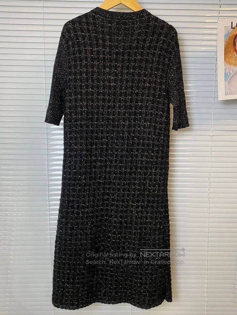 Chanel Chanel Black gold knitted dress Size XS / US 0-2 / IT 36-38 - 2 Thumbnail