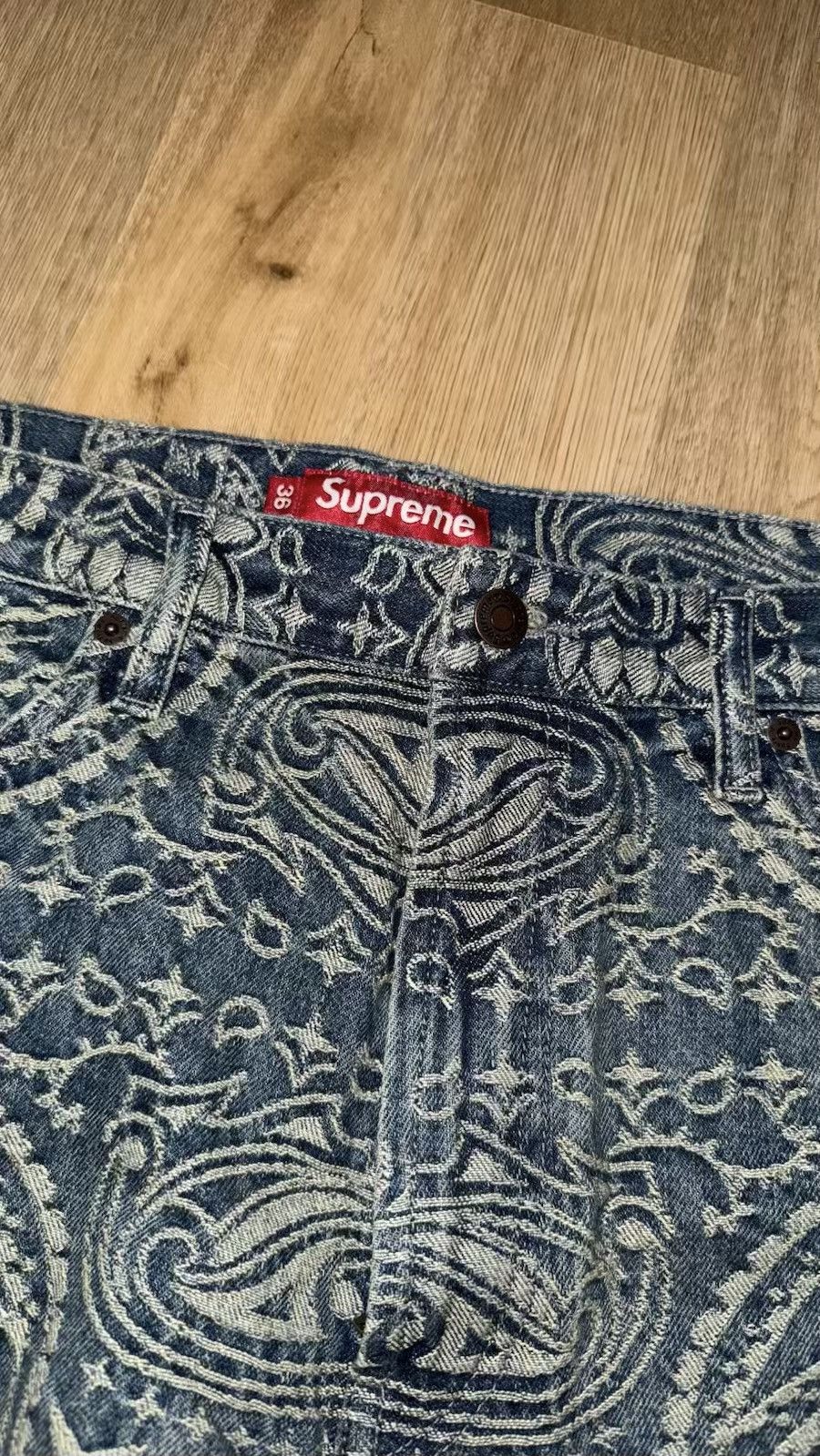 Supreme Supreme Bandana Jacquard Baggy Jeans Blue Size US 36 / EU 52 - 5 Thumbnail