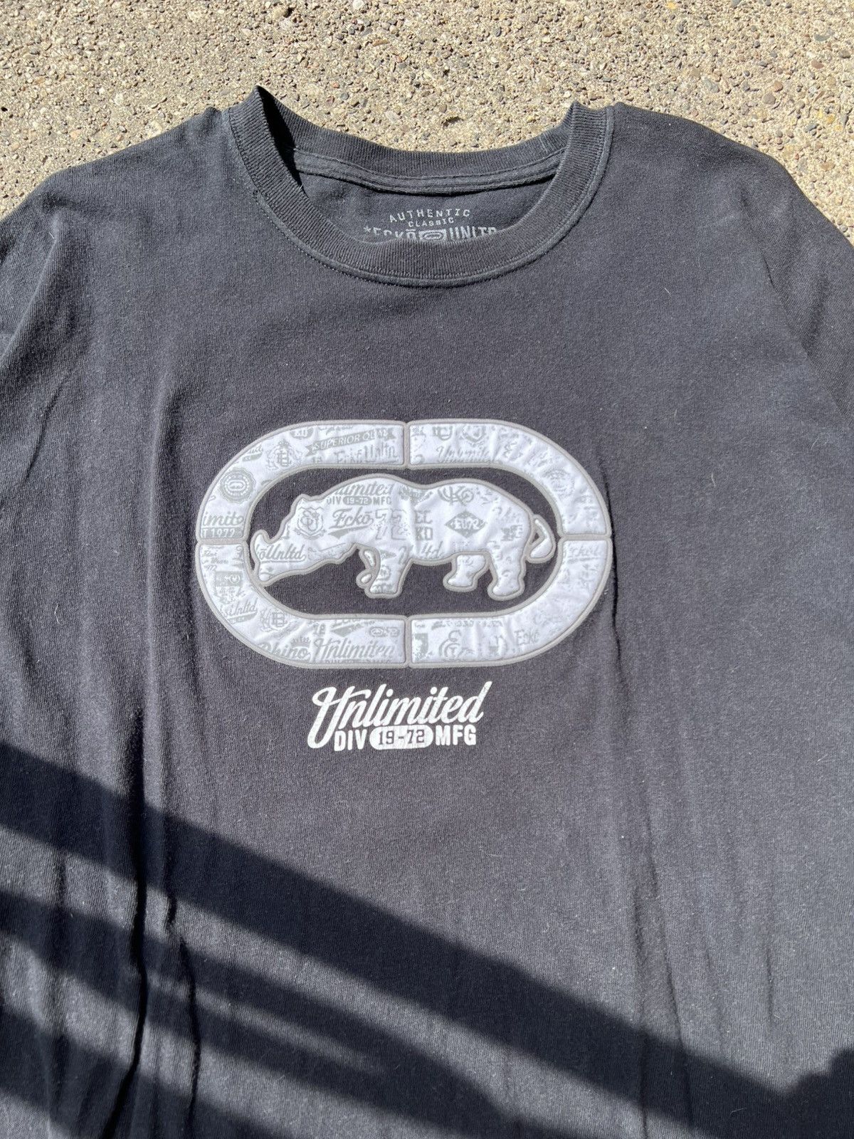 Ecko Unltd. Vintage Y2K Ecko Unltd Puff Rhino Logo T Shirt Black XL Size US XL / EU 56 / 4 - 1 Thumbnail
