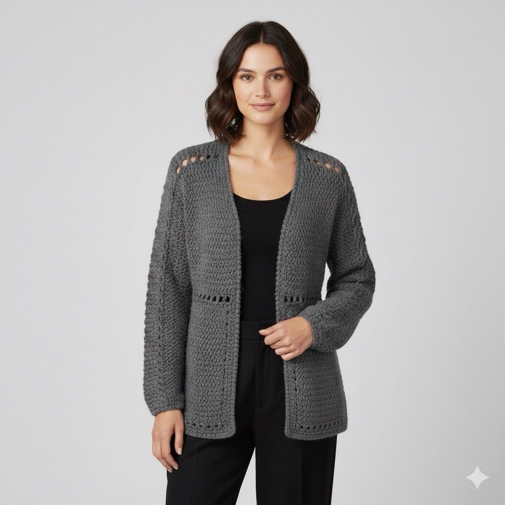 House of Harlow House of Harlow Wool Alpaca Chunky Open Cardigan Sweater Size M / US 6-8 / IT 42-44 - 1 Thumbnail