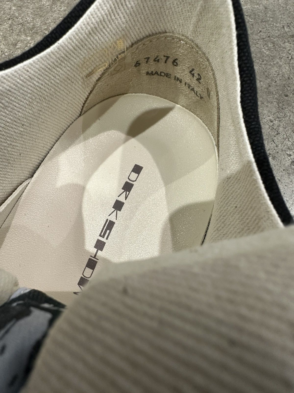 Rick Owens Drkshdw RICK OWENS - DRKSHDW Jumbo Lace Puffer Canvas Low Black Milk Size US 9 / EU 42 - 7 Thumbnail