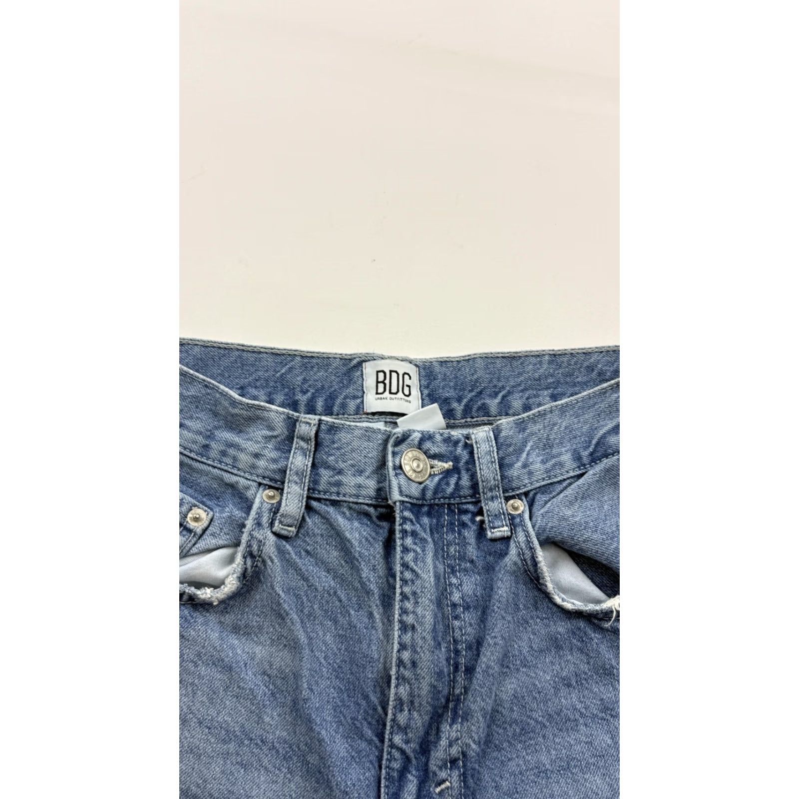 Bdg VINTAGE BDG Womens Jeans High-Rise Baggy Distressed Raw Hem Urban Outfitters 26 Blue Size 26" / US 2 / IT 38 - 4 Thumbnail