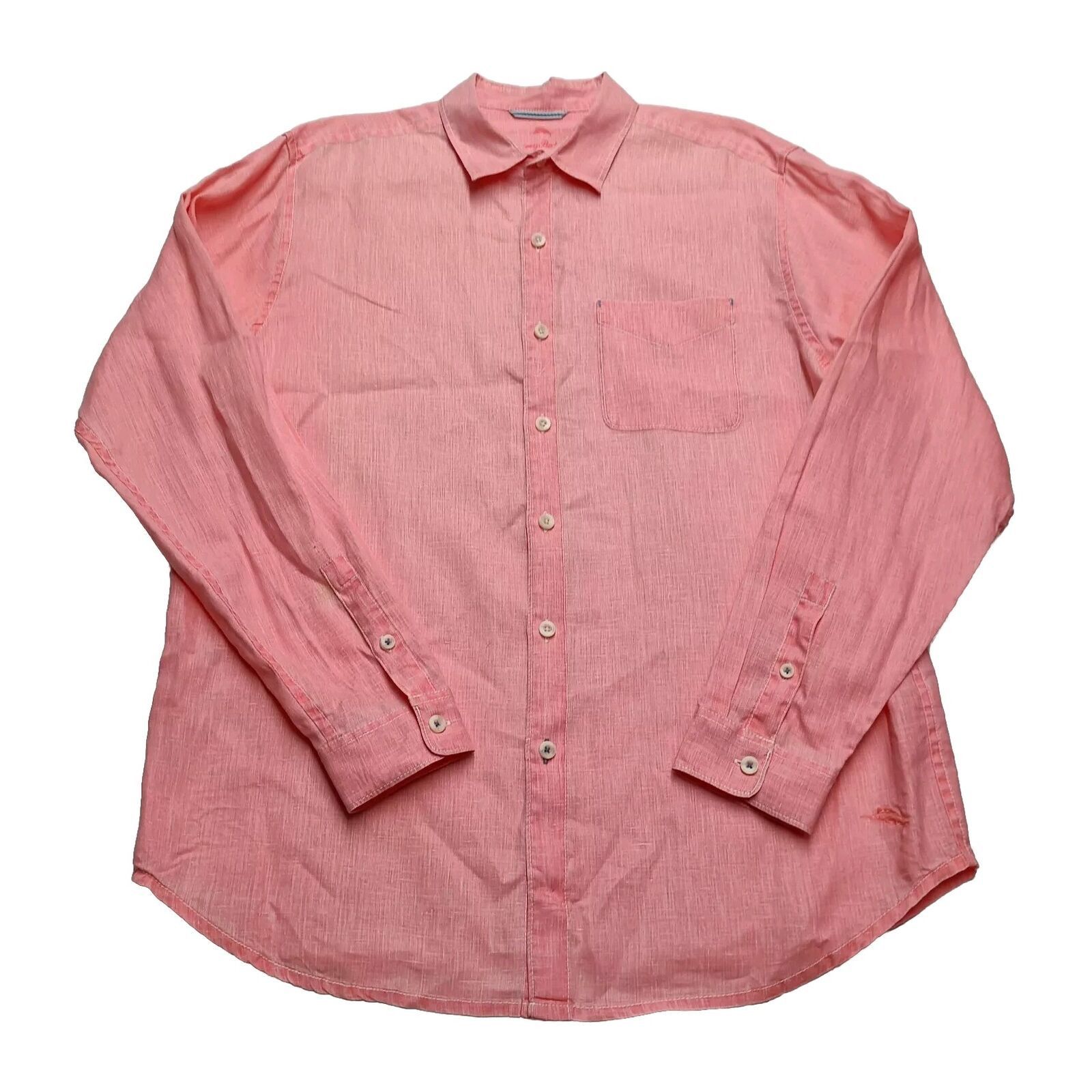Tommy Bahama Tommy Bahama 100% Linen Shirt Men's LT Pink Button Up Size US L / EU 52-54 / 3 - 1 Thumbnail