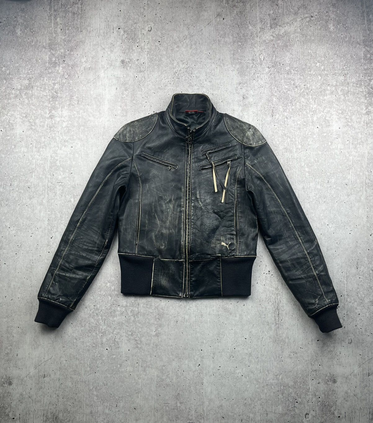 Archival Puma Leather Jacket 500cc motorcycle style