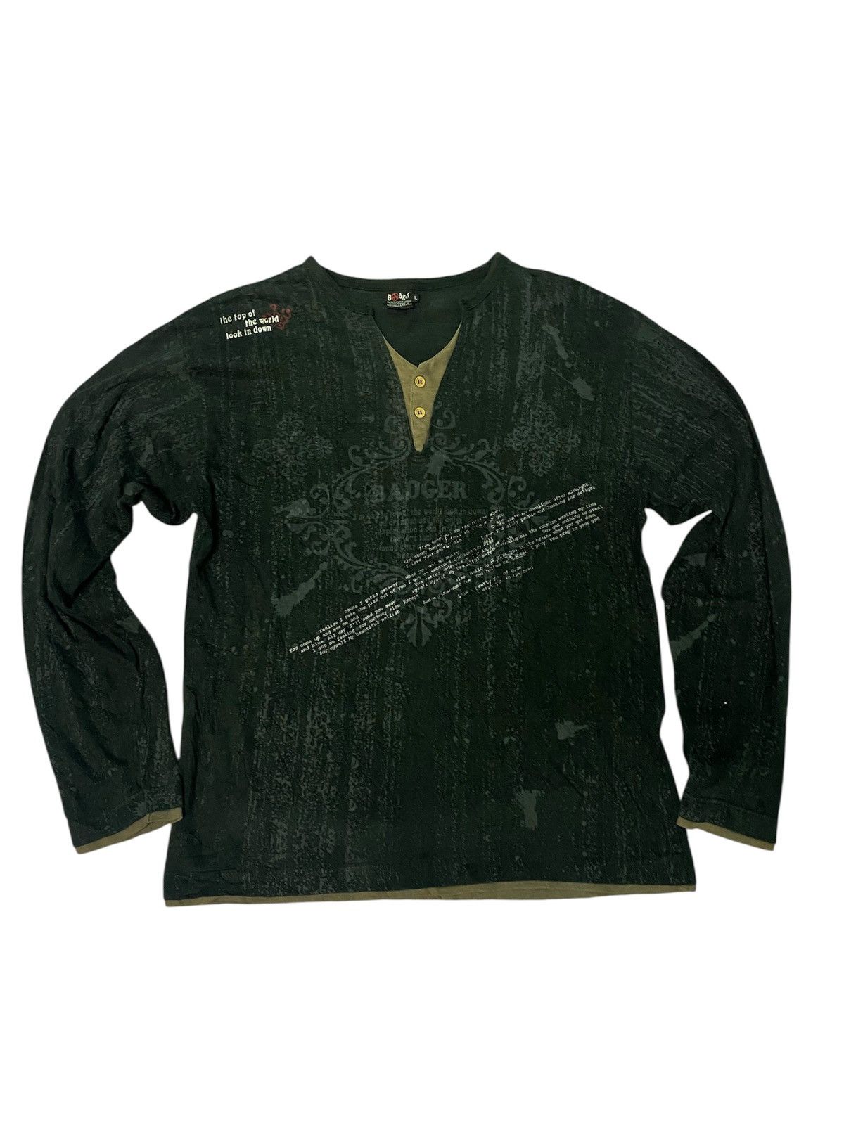 Hysteric Glamour × If Six Was Nine × Japanese Brand Badger Sport Compression Black Long Sleeve Shirt Youth Sz L Size US L / EU 52-54 / 3 - 1 Thumbnail
