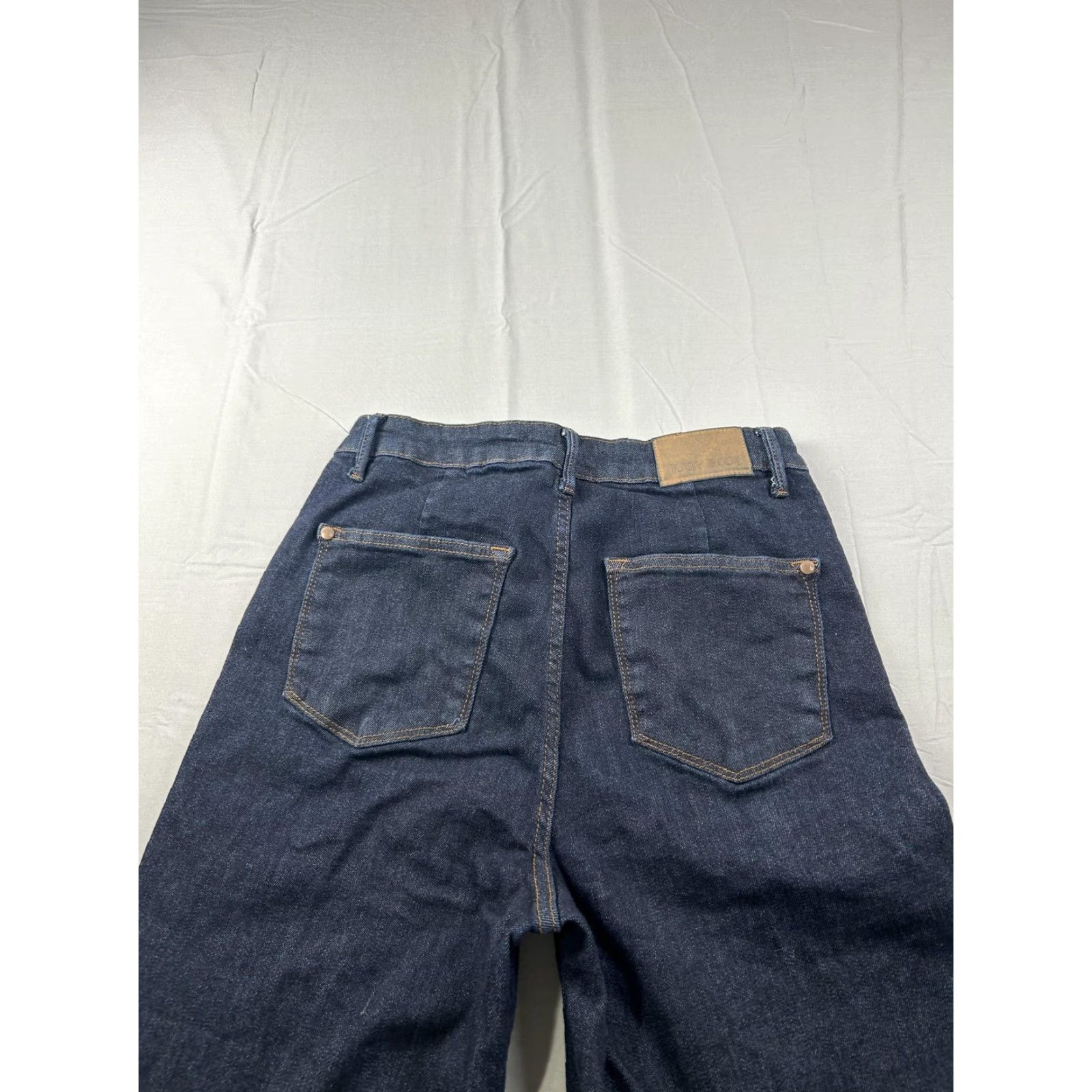 Denime Judy Blue Jeans Womens 9/29 Blue Wide Leg Denim 28X31 Relaxed Stretch Pockets Zip Fly High Rise Vintage No Size 30" / US 8 / IT 44 - 7 Thumbnail