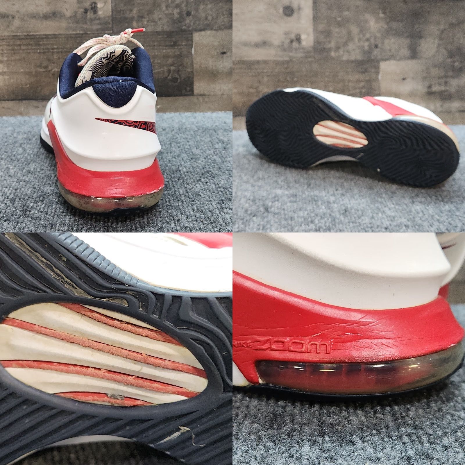 Nike Nike KD VII 653996-146 2014 Size 8.5 Red White and Blue Zoom Sneaker Men Basketball USA Team Nike KD V11 Size US 8 / EU 41 - 10 Thumbnail