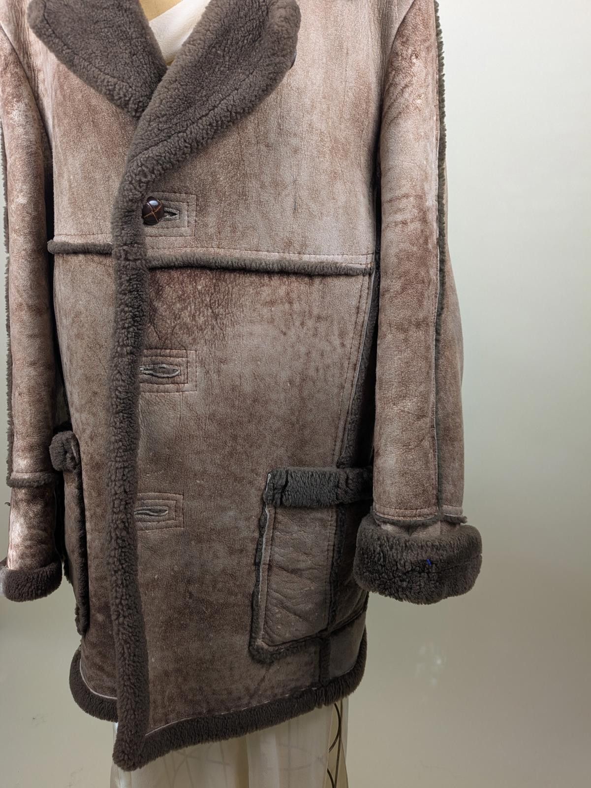 Other 1970's Canadian sheepskin suede patchwork coat Size US L / EU 52-54 / 3 - 2 Thumbnail