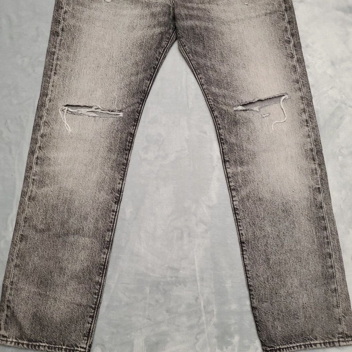 Vintage VINTAGE Levis Premium Jeans Mens 31x30 Black 501 Big E Straight Leg Button Fly Pants Size US 31 - 2 Thumbnail