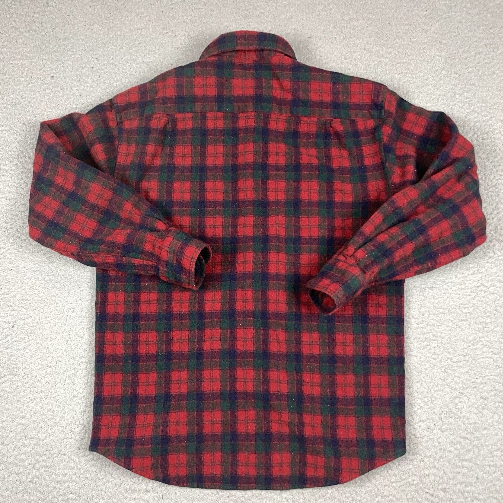 Pendleton VINTAGE Pendleton Shirt Men Wool Flannel Red Plaid Button-Up Coat? (Oops) Size US S / EU 44-46 / 1 - 6 Thumbnail