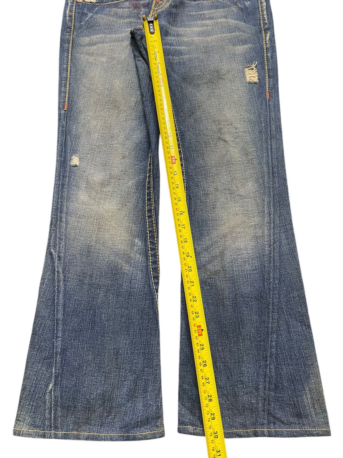 True Religion Vintage Usa True Religion Mud Wash Whiskers Bootcut Wide Leg Size US 31 - 15 Thumbnail