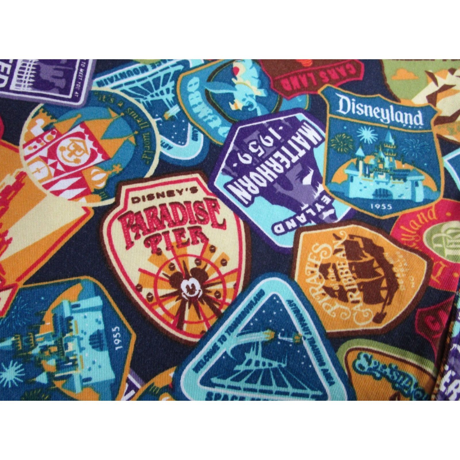 Disney Disney Parks Shirt Mens XL Rides Attractions Badges All Over Camp Resort Vented Size US XL / EU 56 / 4 - 7 Thumbnail