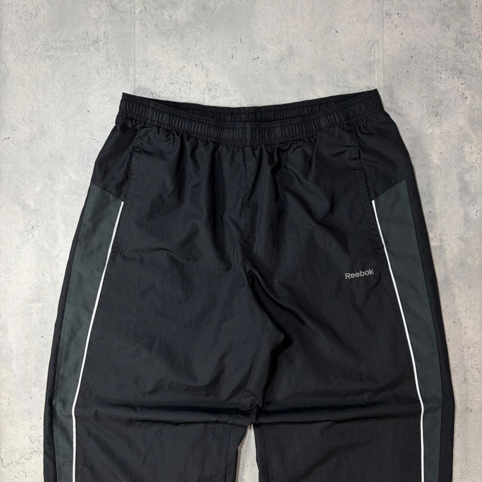 Reebok Y2K Black Reebok Baggy Skater Trackpants Size US 34 / EU 50 - 2 Thumbnail