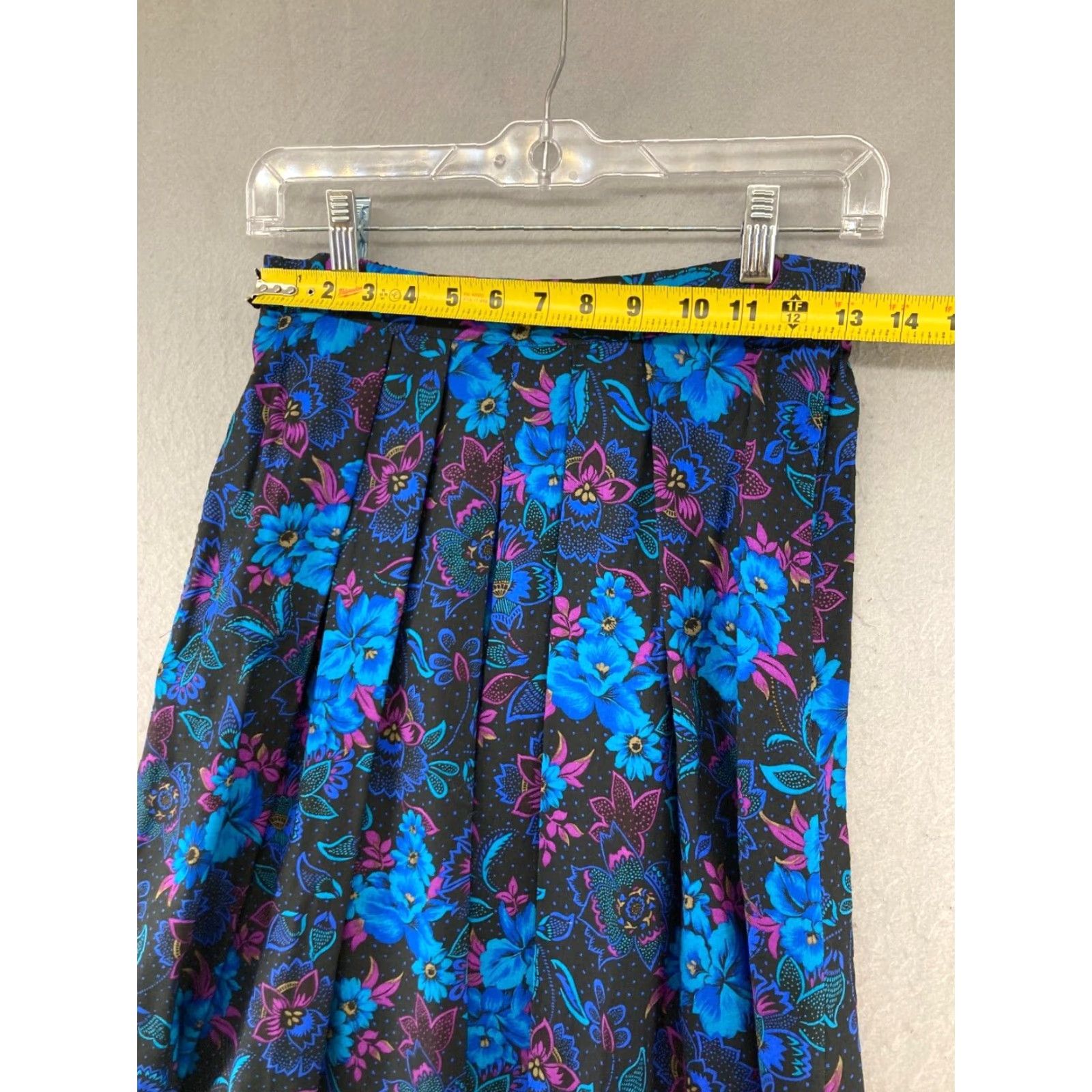 Vintage VINTAGE Designers Sport Skirt Maxi Black Floral 10 Boho Pleated Women's Long Summer Spring Fall 90s Grunge Bohemian Size 32" / US 10 / IT 46 - 2 Thumbnail