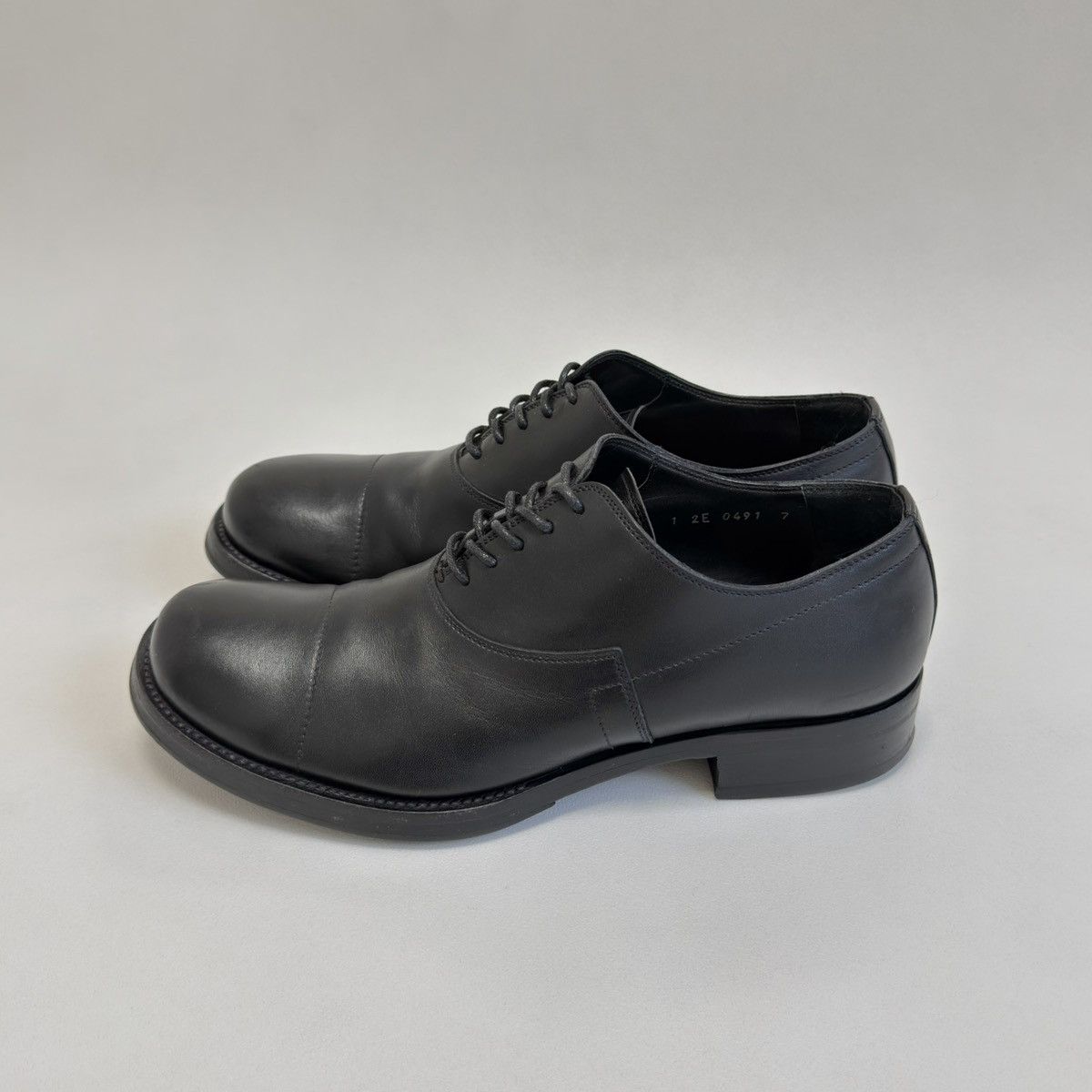 Prada Mid 2000s Black Leather Derby Shoes Size US 8 / EU 41 - 14 Thumbnail