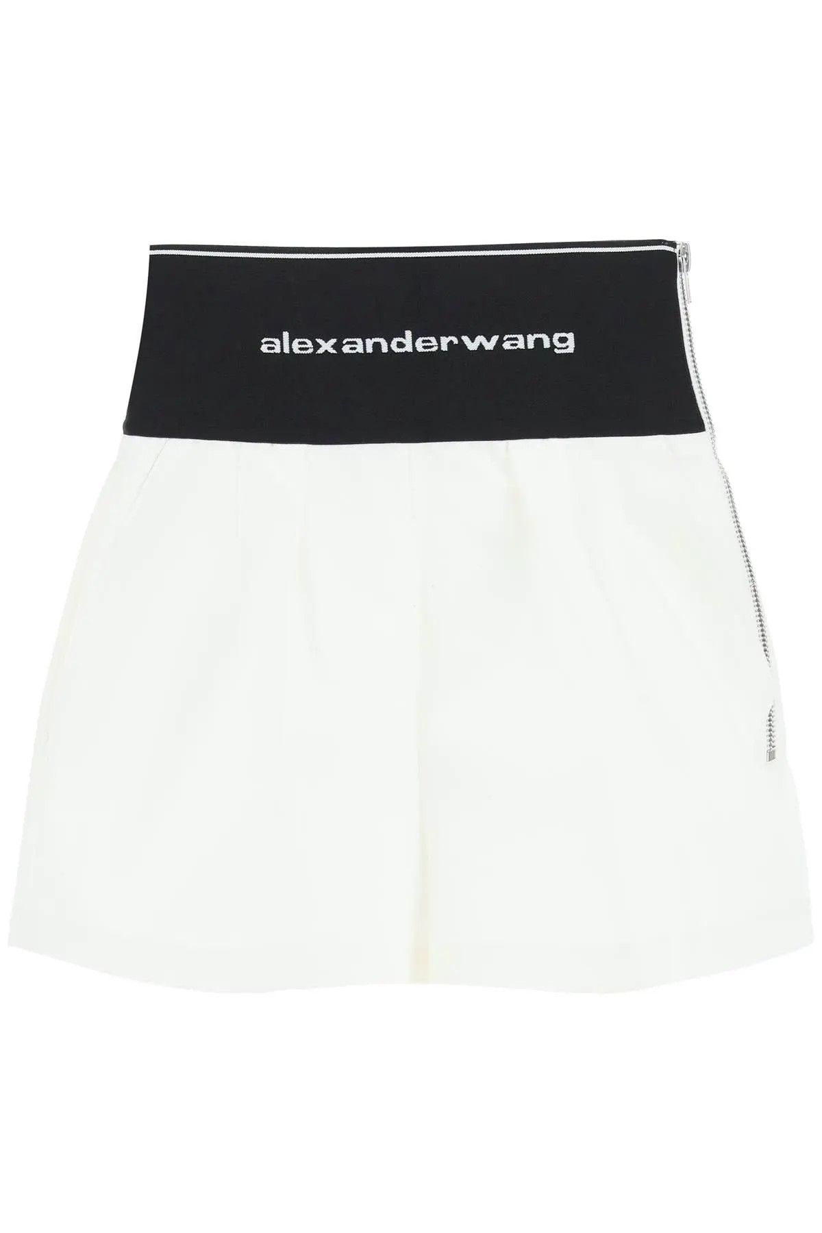 image of Alexander Wang O1S22I1N0324 Cotton & Nylon Short In White, Women's (Size 30)