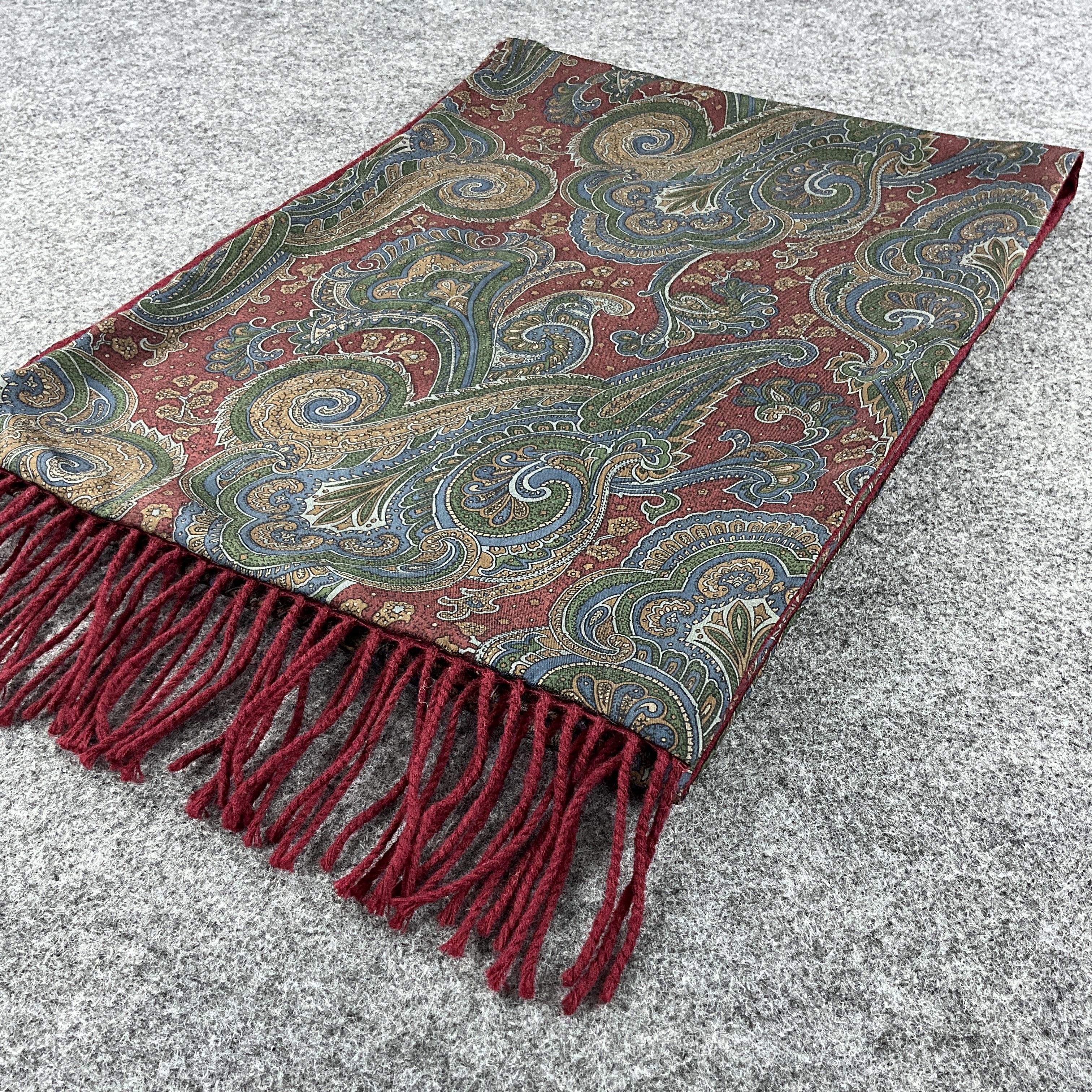 Vintage Kinloch Anderson Paisley Scarf / Muffler / Neckwear T1241 Size ONE SIZE - 13 Thumbnail