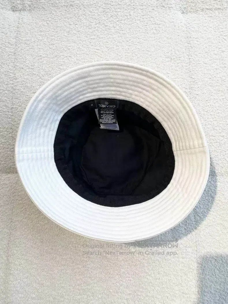 Chanel Chanel Size M White letter logo fisherman's hat Size ONE SIZE - 5 Thumbnail