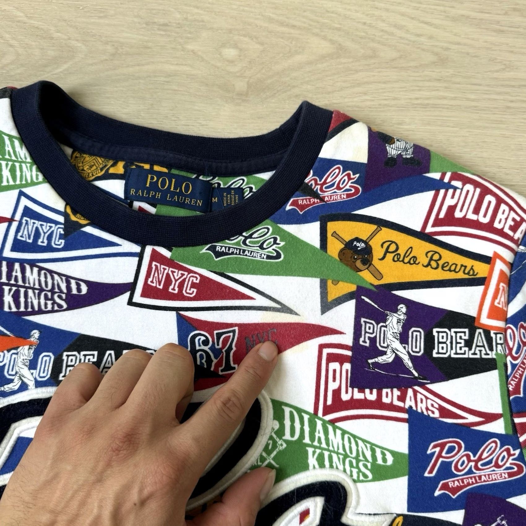 Polo Ralph Lauren Polo Ralph Lauren Baseball Bear Pendant Crewneck Sweatshirt Size M Multicolor AOP Pullover Size US M / EU 48-50 / 2 - 8 Thumbnail