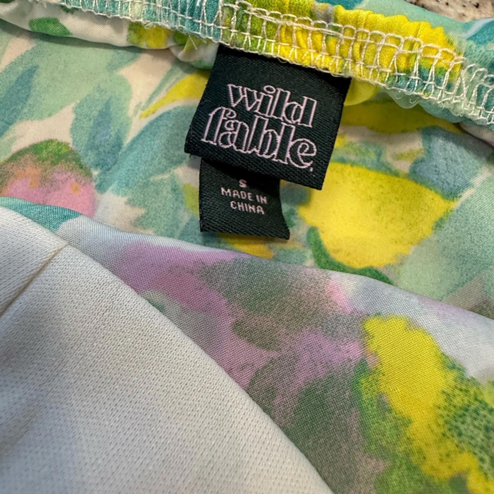 Other Wild Fable pastel floral crop tank handkerchief hem SZ SM Size S / US 4 / IT 40 - 5 Thumbnail