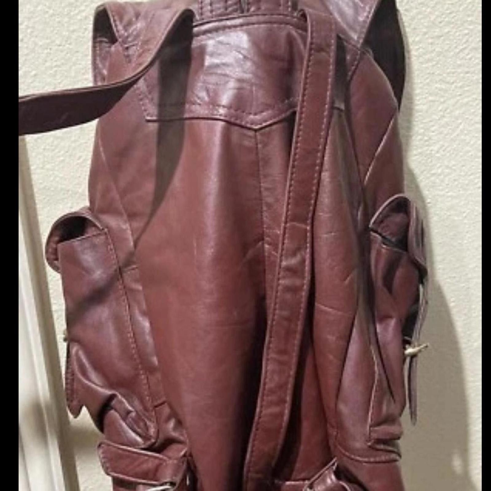 Other Burgundy leather backpack with a boho vibe #backpacklove Size ONE SIZE - 4 Thumbnail