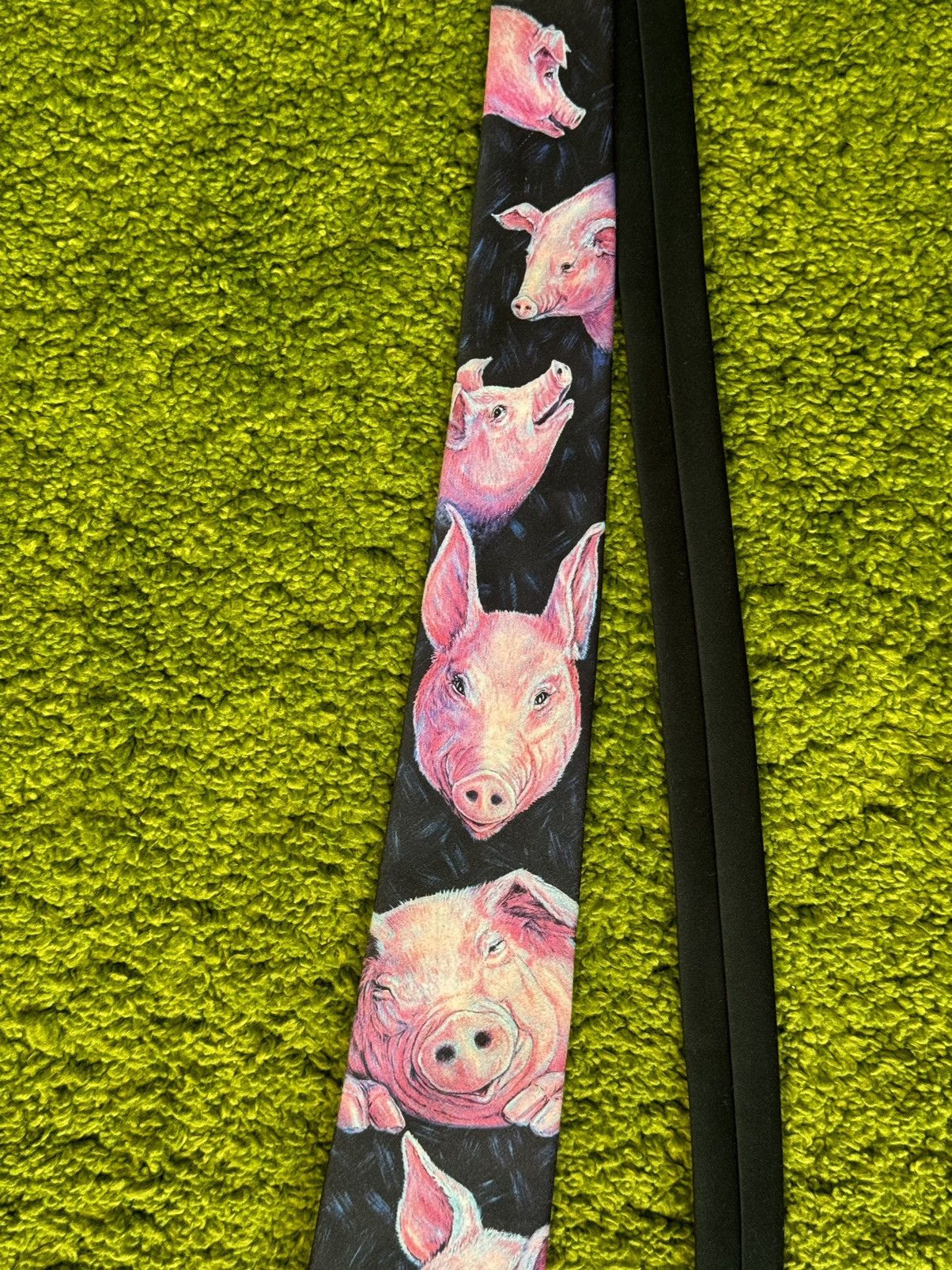 Ralph Marlin × Vintage 🐷 Ralph Marlin 1989 vintage rare pig pattern made in USA tie Size ONE SIZE - 2 Thumbnail
