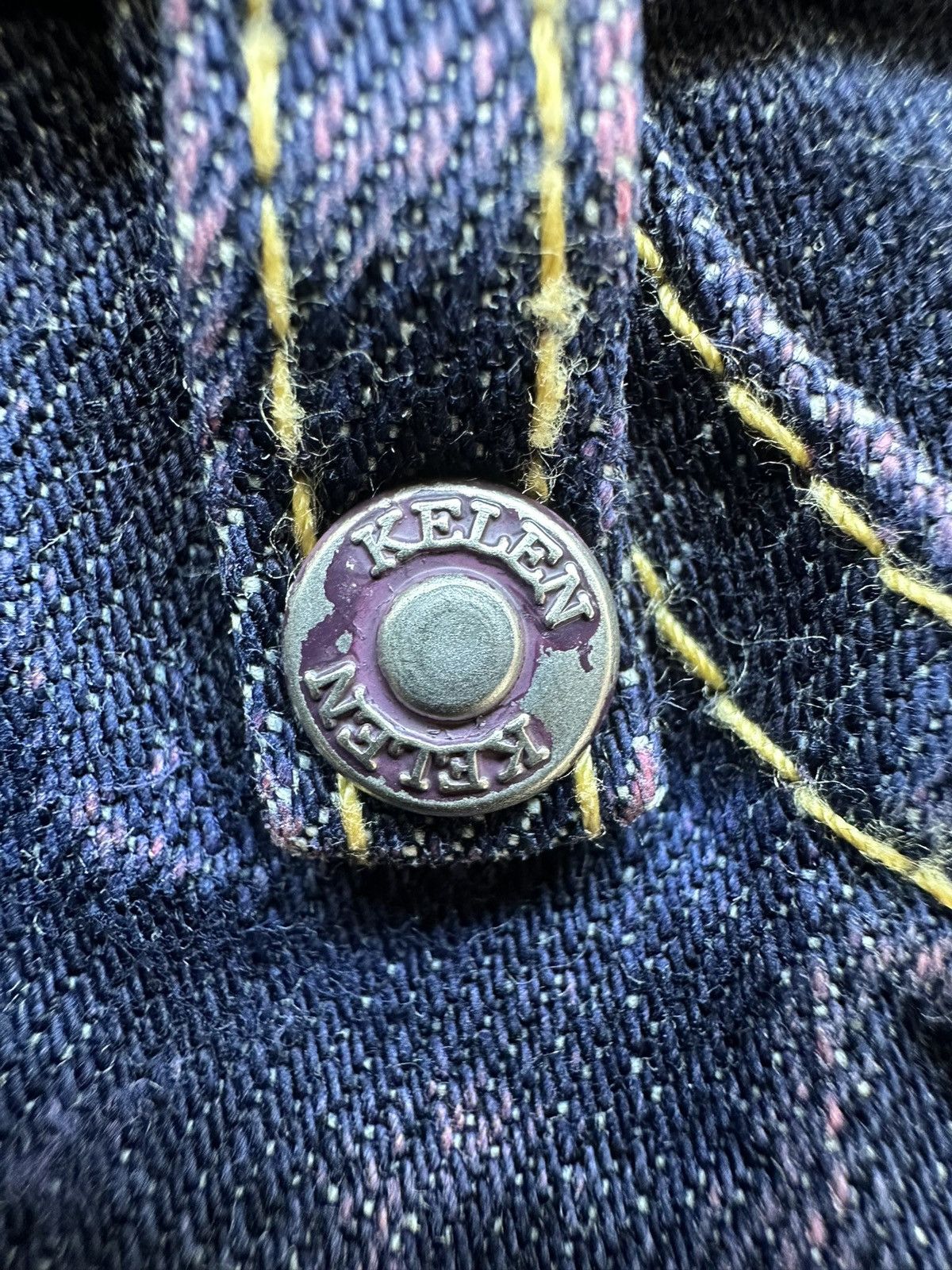 Designer × Japanese Brand Y2k KELEN Japan purple dyed denim Size US 36 / EU 52 - 15 Thumbnail